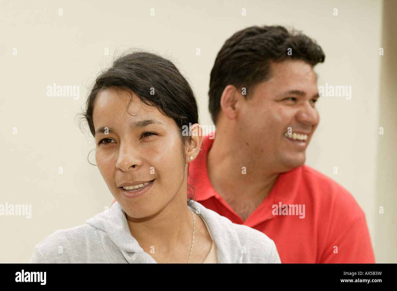 Woman and man, Asuncion, Paraguay, South America Stock Photo