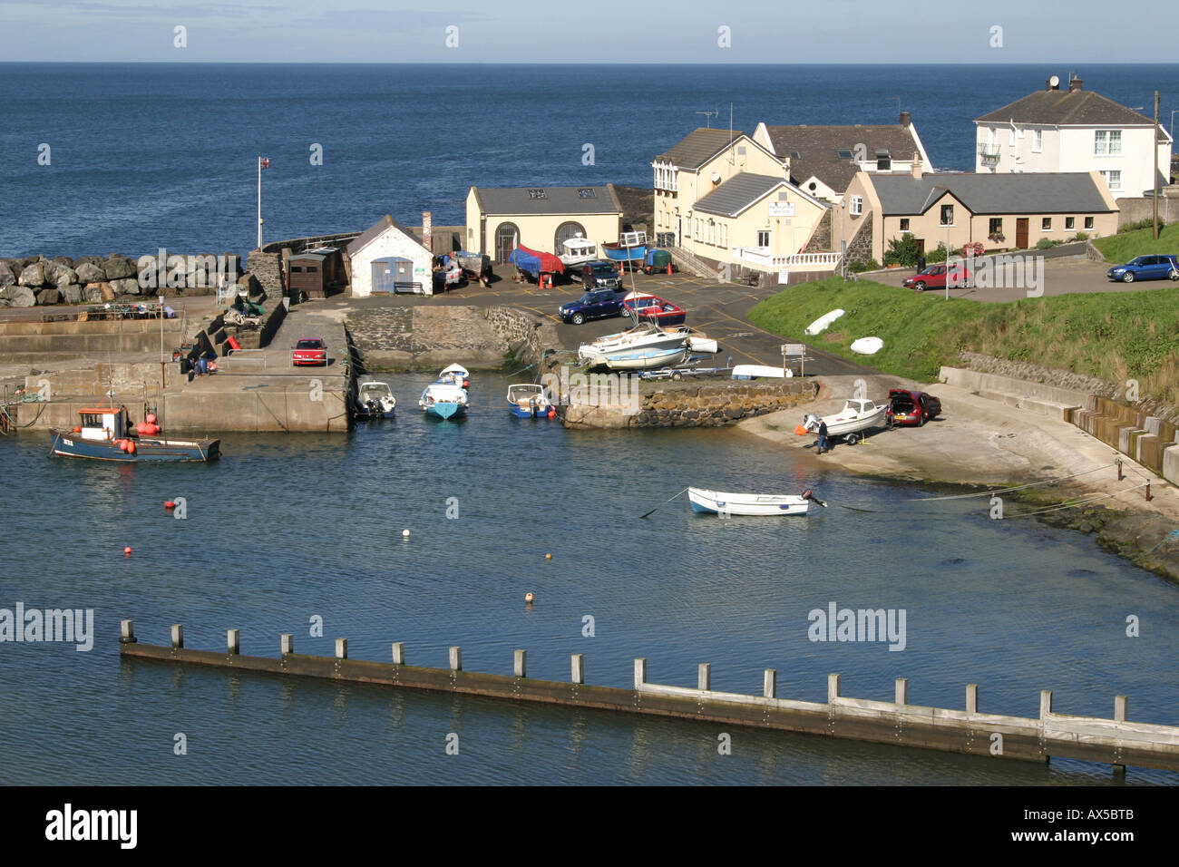 The Harbour at Portballintrae, County Antrim, Northern Ireland Stock