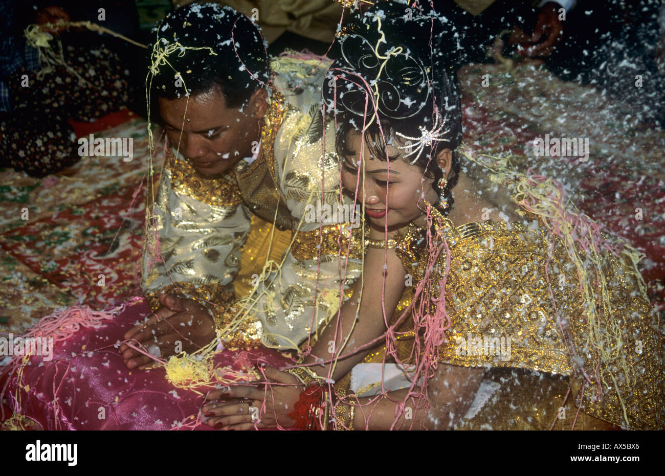 Buddhist Kymer wedding rituals in Cambodia Stock Photo