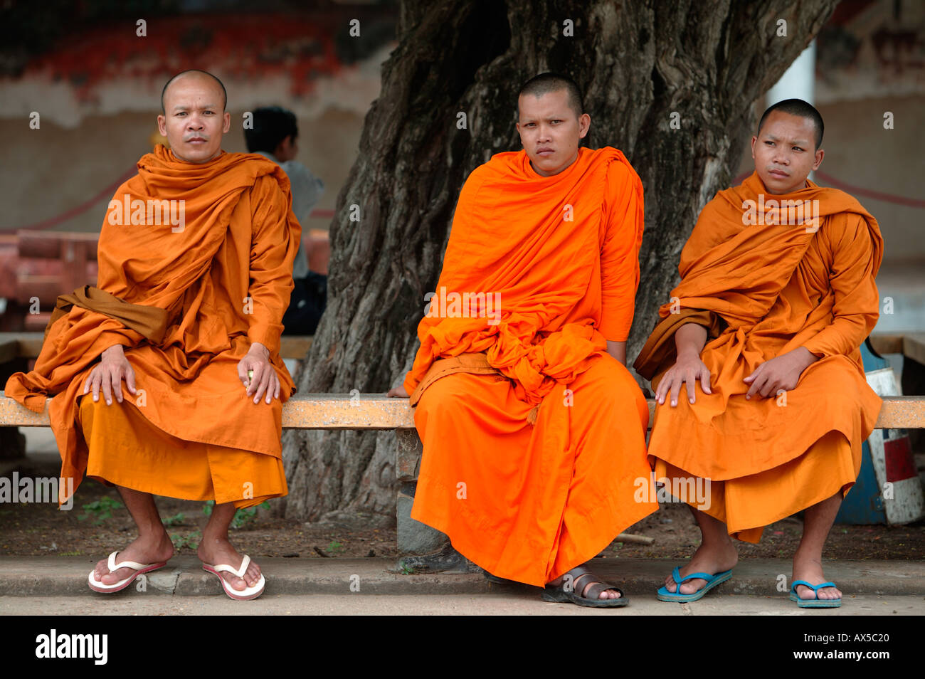 Monks The Royal Palace Phnom Penh Cambodia Asia Stock Photo