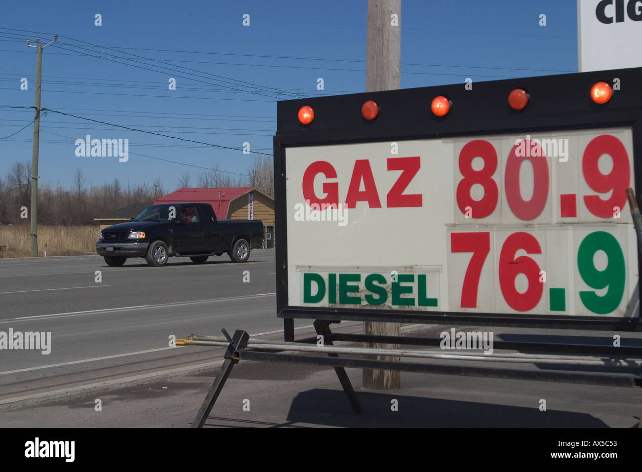 Petrol Station Signage CANADA Stock Photo Alamy