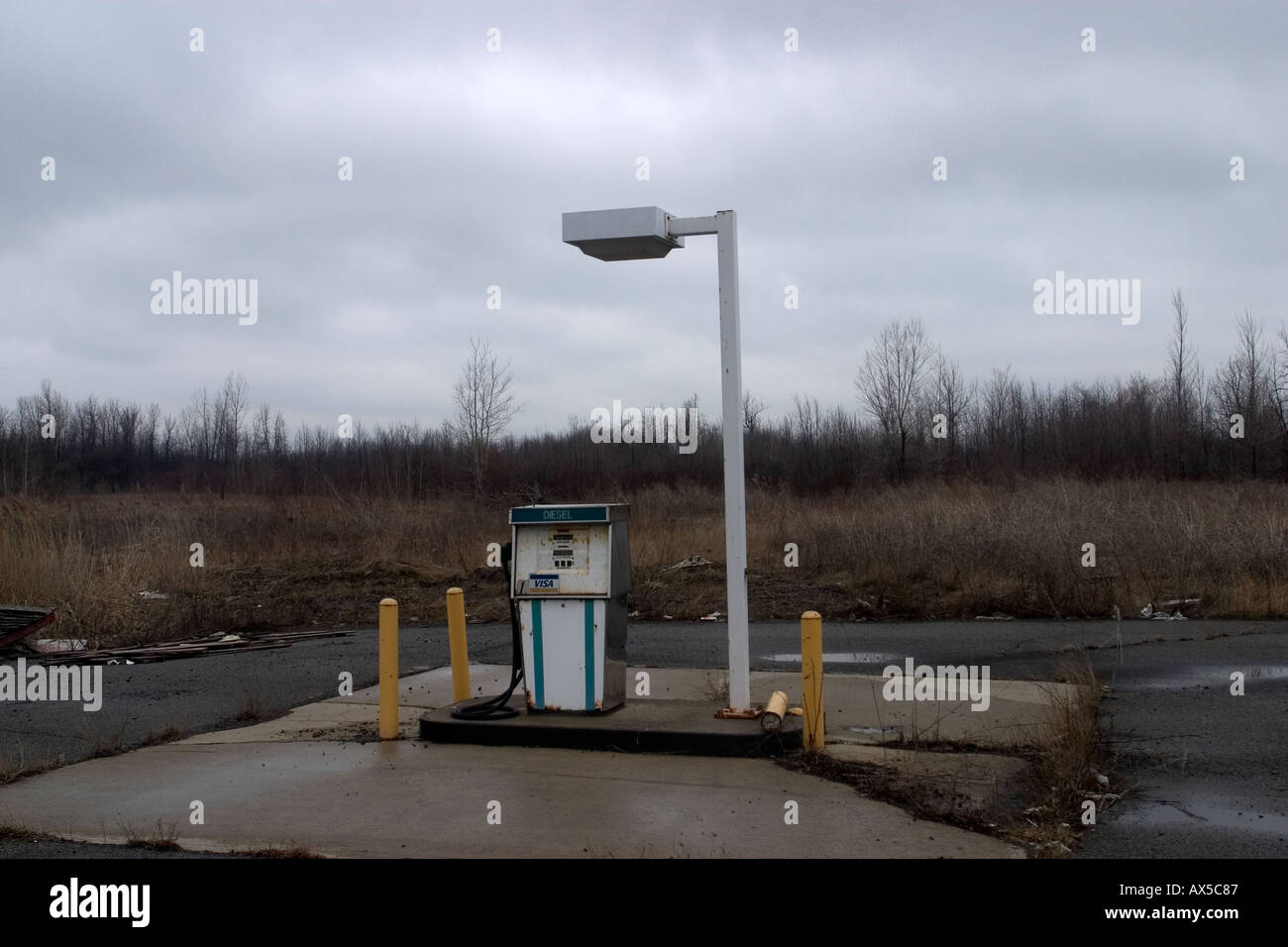 Disused petrol station near Montreal Canada Stock Photo Alamy