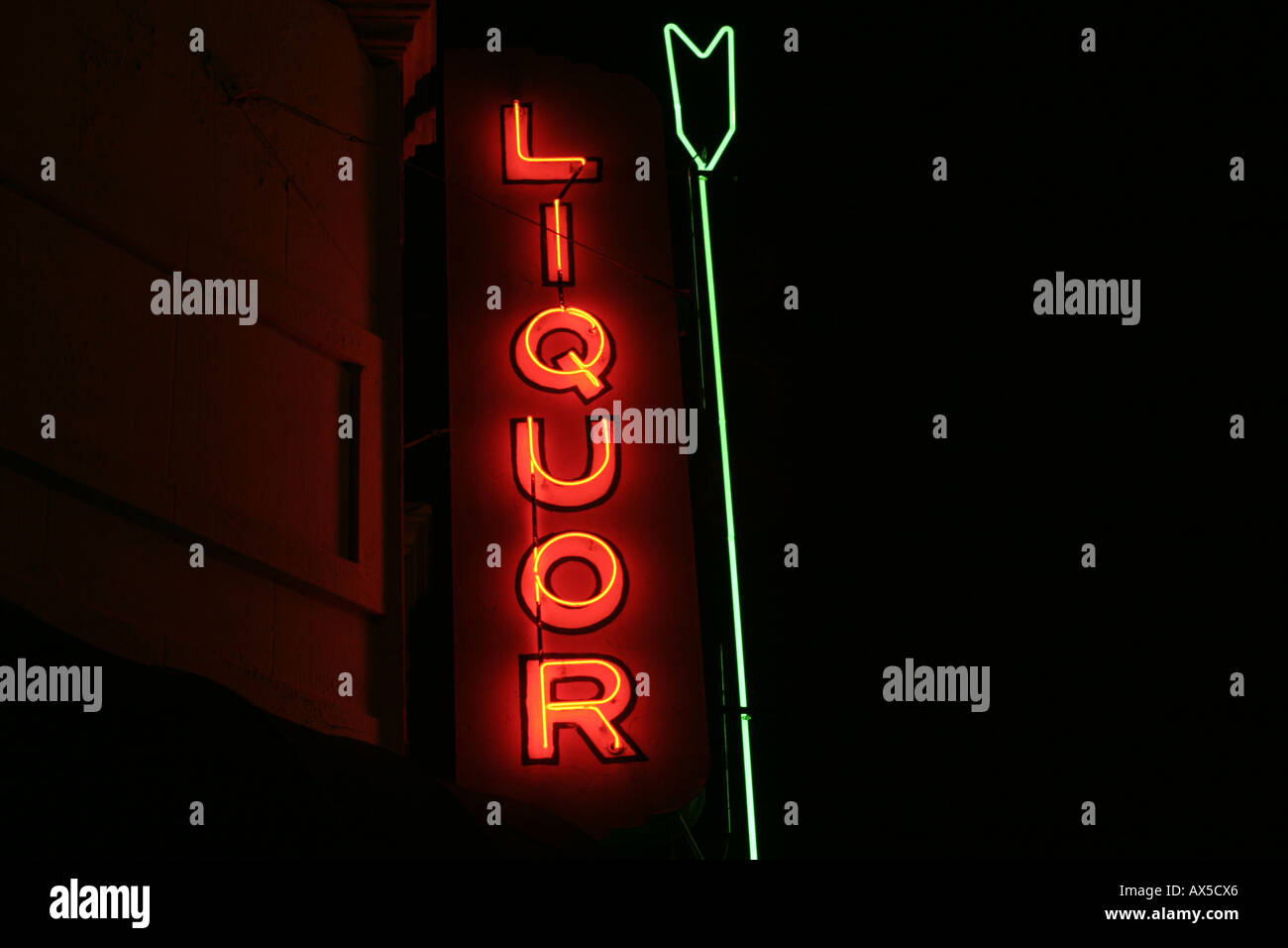 neon sign liquor Stock Photo - Alamy