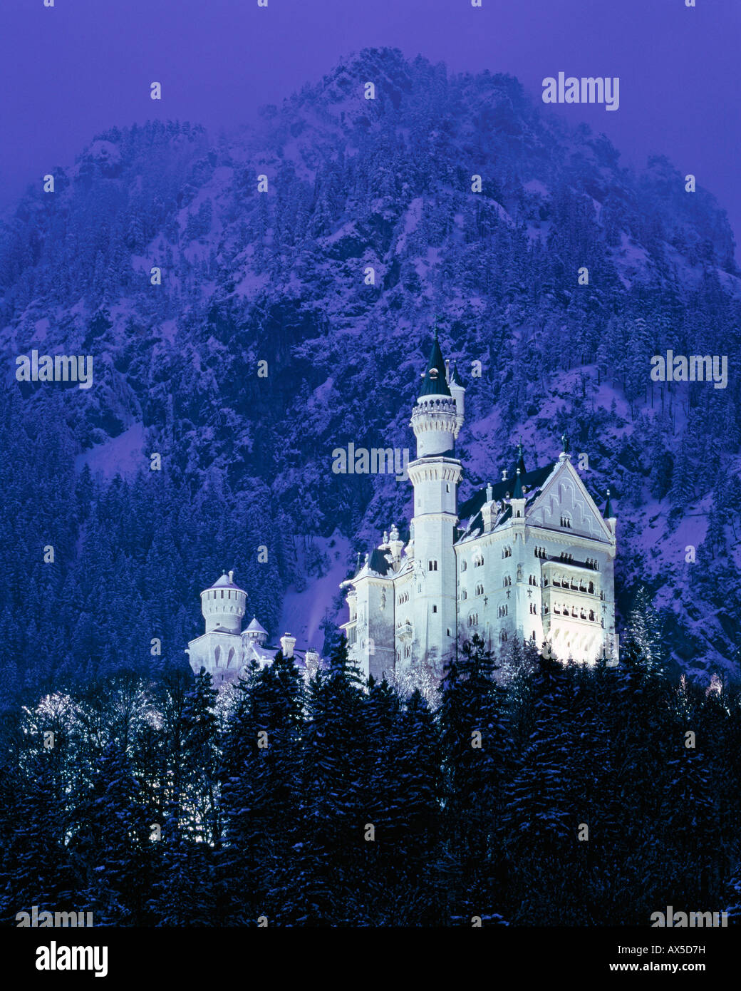 Neuschwanstein Castle near Fuessen, Allgaeu, Bavaria, Germany, Europe ...