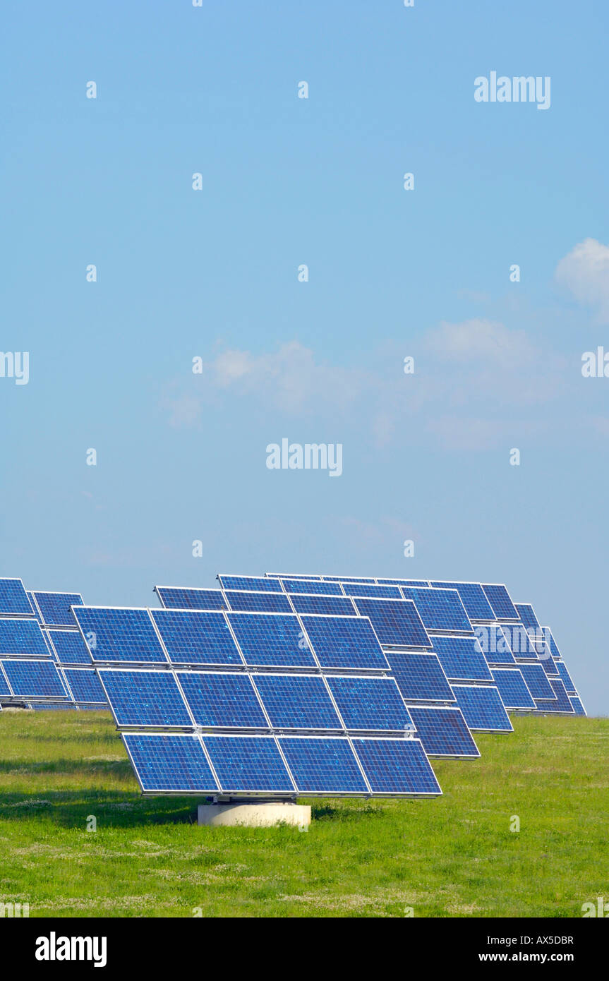 Photovoltaic (PV) cells, solar panels Stock Photo