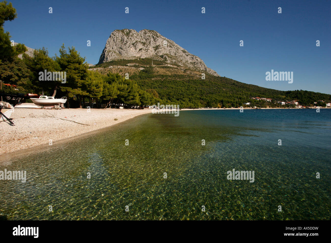 Beach near Zaostrog at the Makarska Riviera, Zaostrog, Croatia, Europe Stock Photo