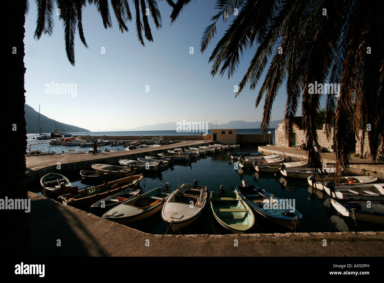 Harbour of Gradac at the Makarska Riviera, Croatia, Europe Stock Photo ...