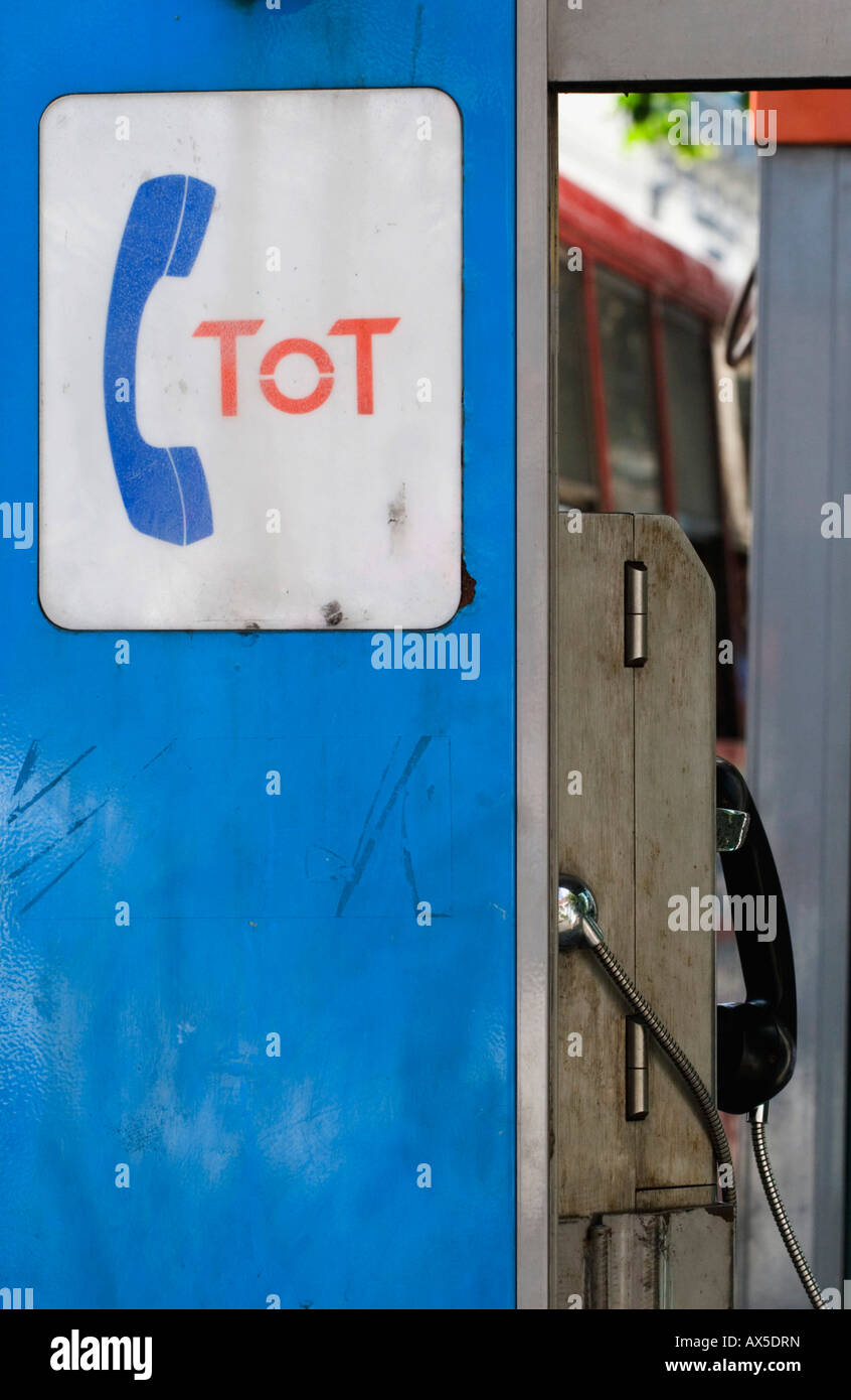 Public callbox of TOT in Thailand Stock Photo