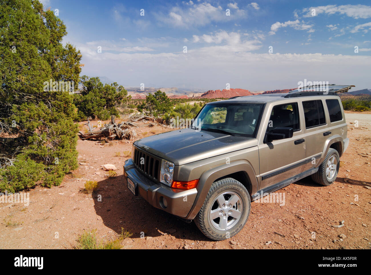 Jeep Commander 4WD, Grand Staircase National Monument, Utah, USA Stock