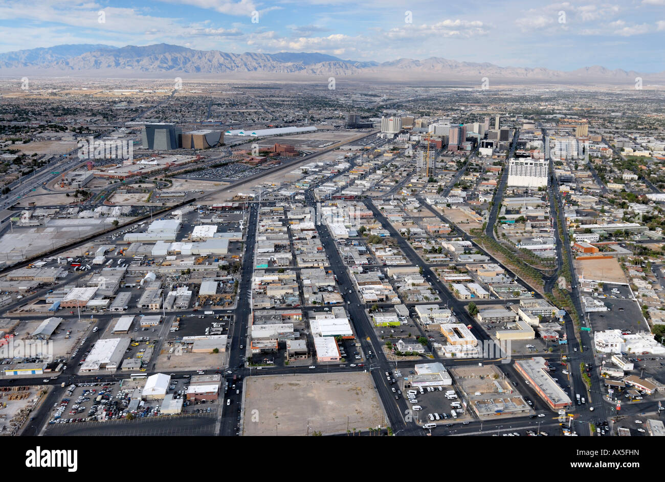 Residential area viewed from Stratosphere Tower, Las Vegas Boulevard