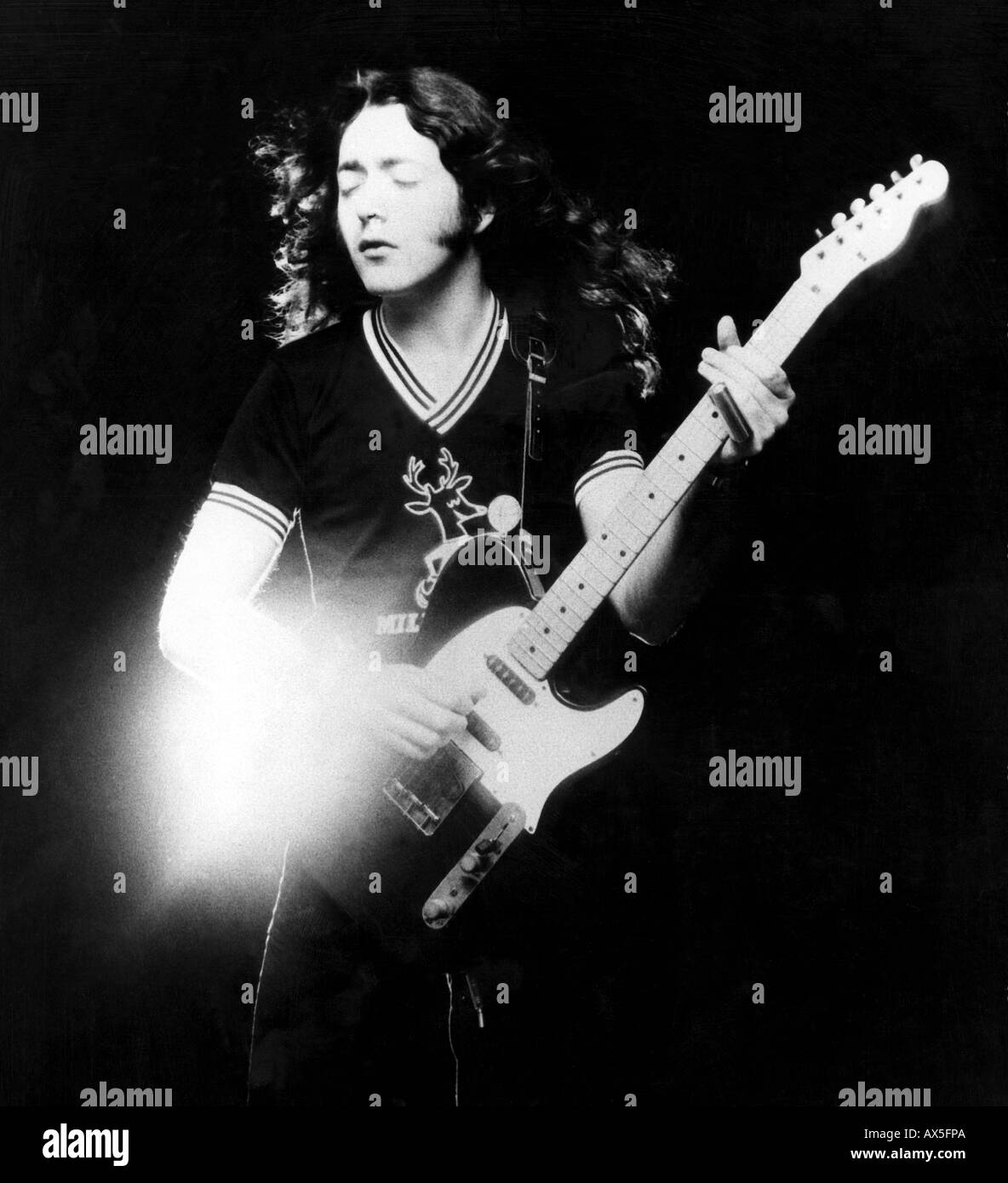 RORY GALLAGHER Irish musician about 1974 Stock Photo