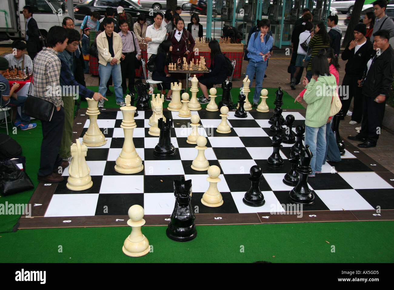 Game of street chess, Seoul, Korea Stock Photo Alamy