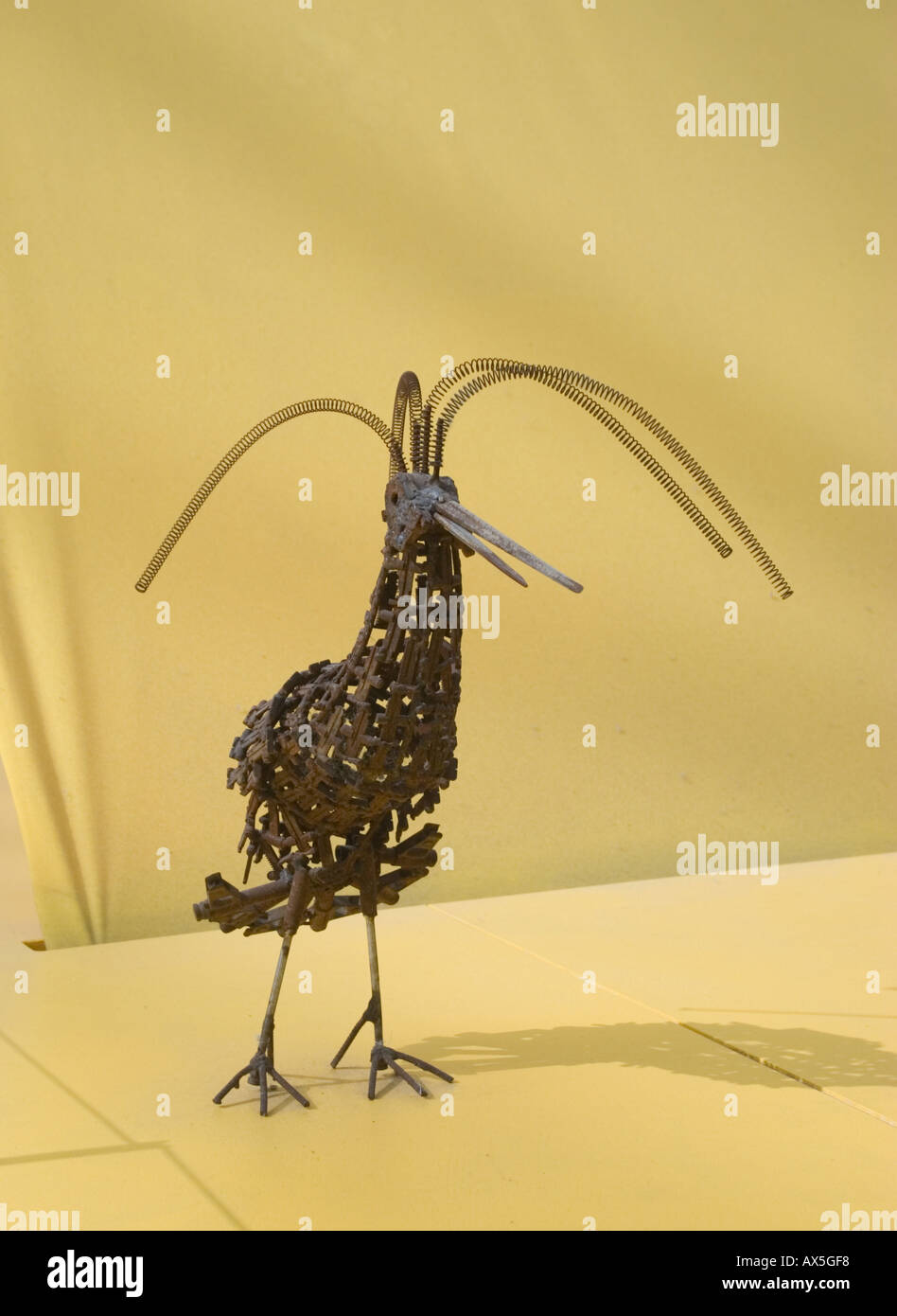 Metal Bird Sculpture of Recycled Weapons Stock Photo Alamy