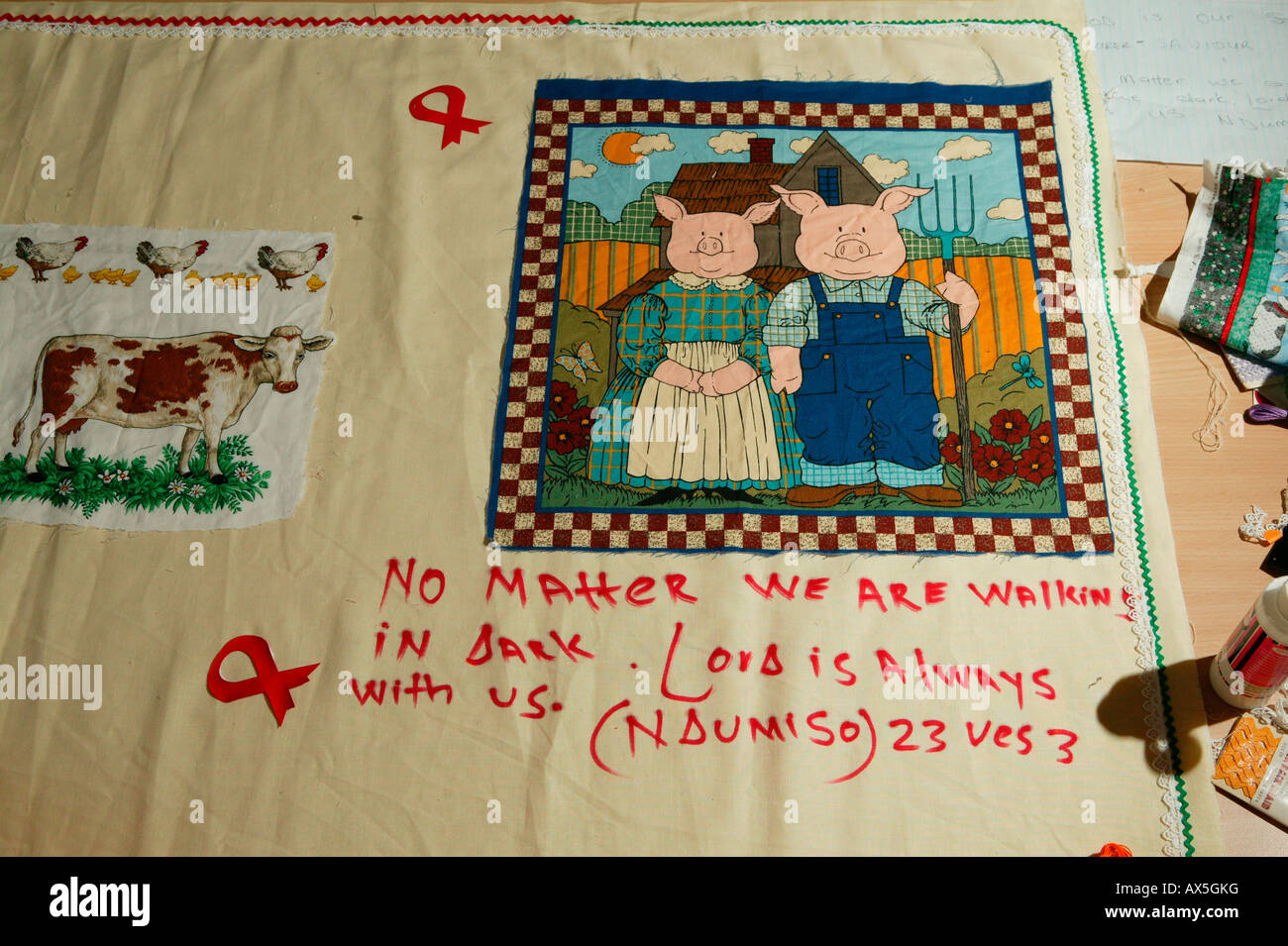 Drawing, HIV/AIDS awareness in Capetown, South Africa, Africa Stock ...