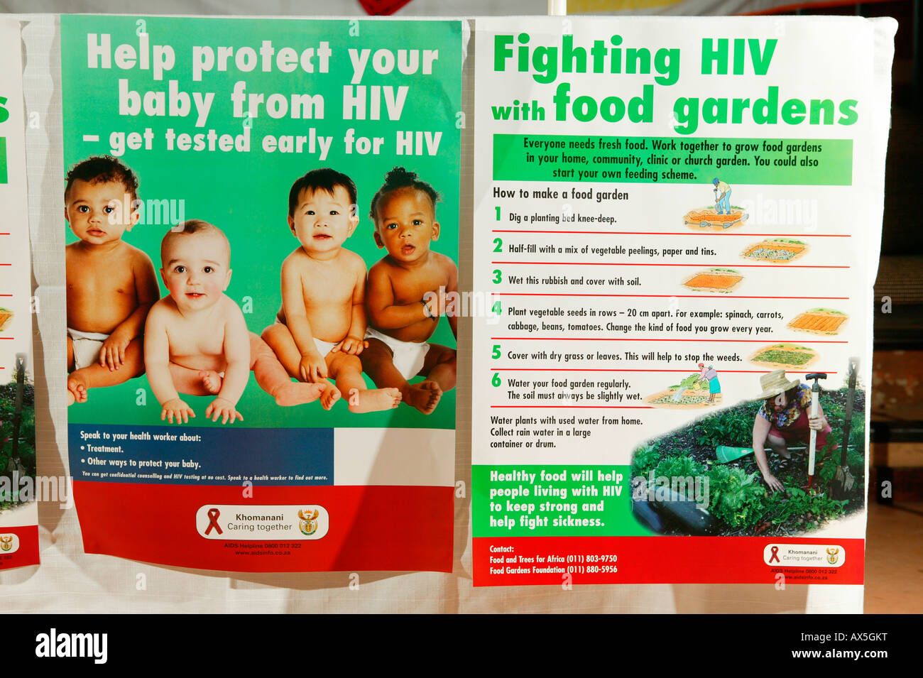Poster campaign, HIV/AIDS awareness in Capetown, South Africa, Africa Stock Photo