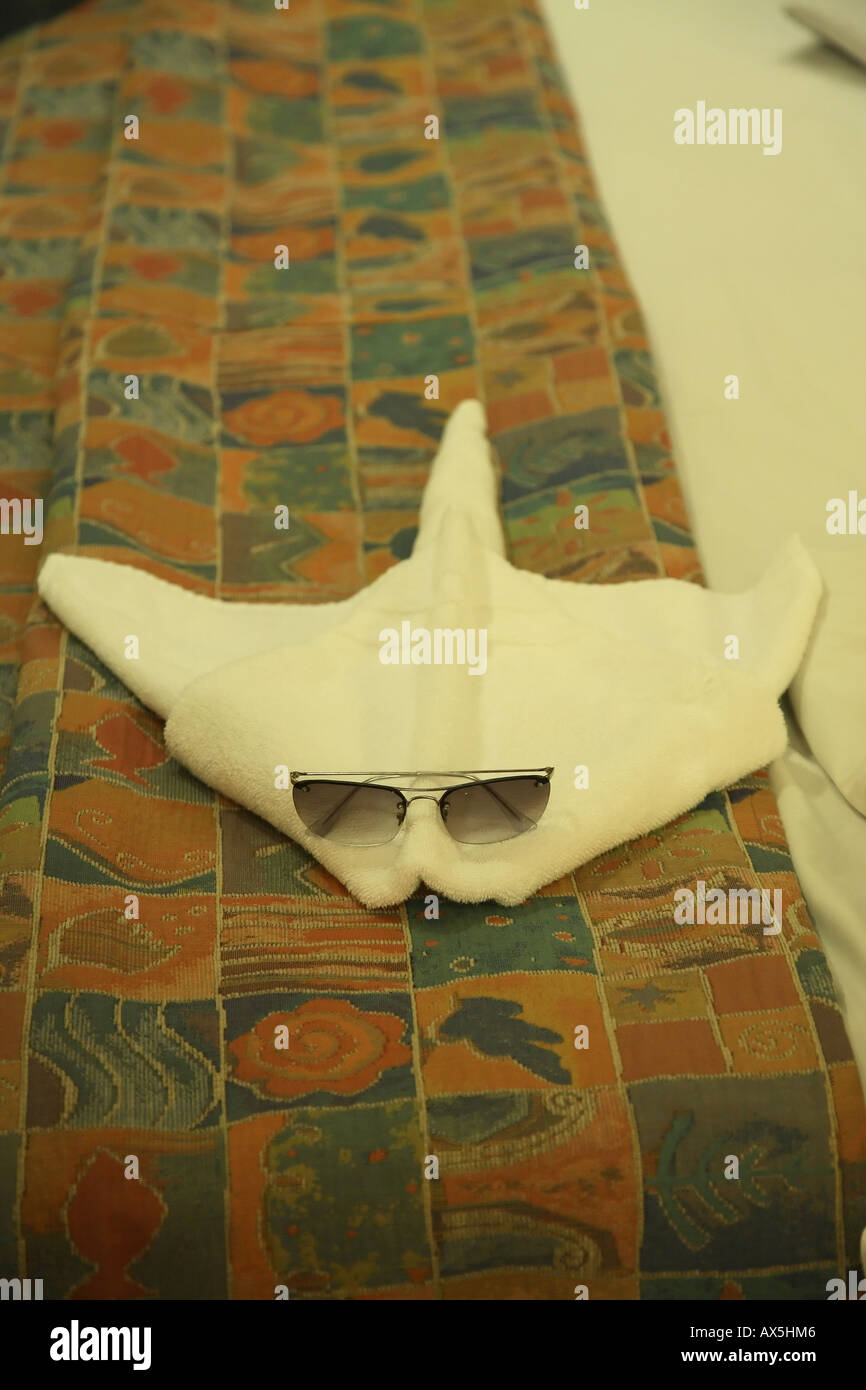 Sting Ray folded towel animal handmade stingray Stock Photo Alamy