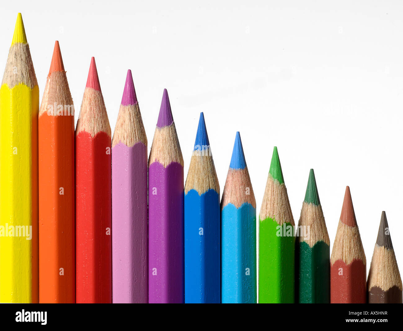 Colorful crayons Stock Photo