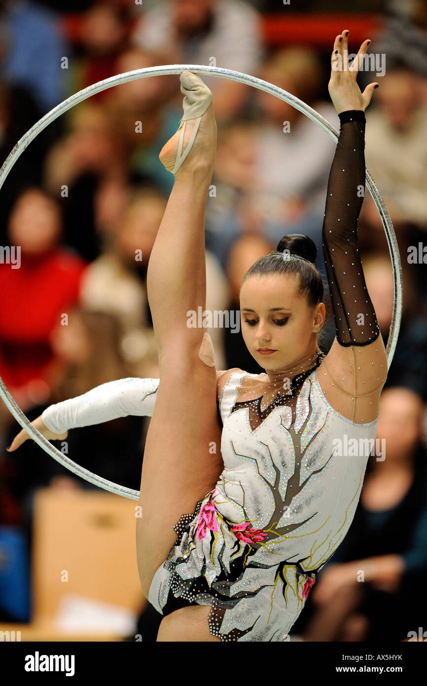 Johanna Gabor, multiple German gymnastics champion Stock Photo