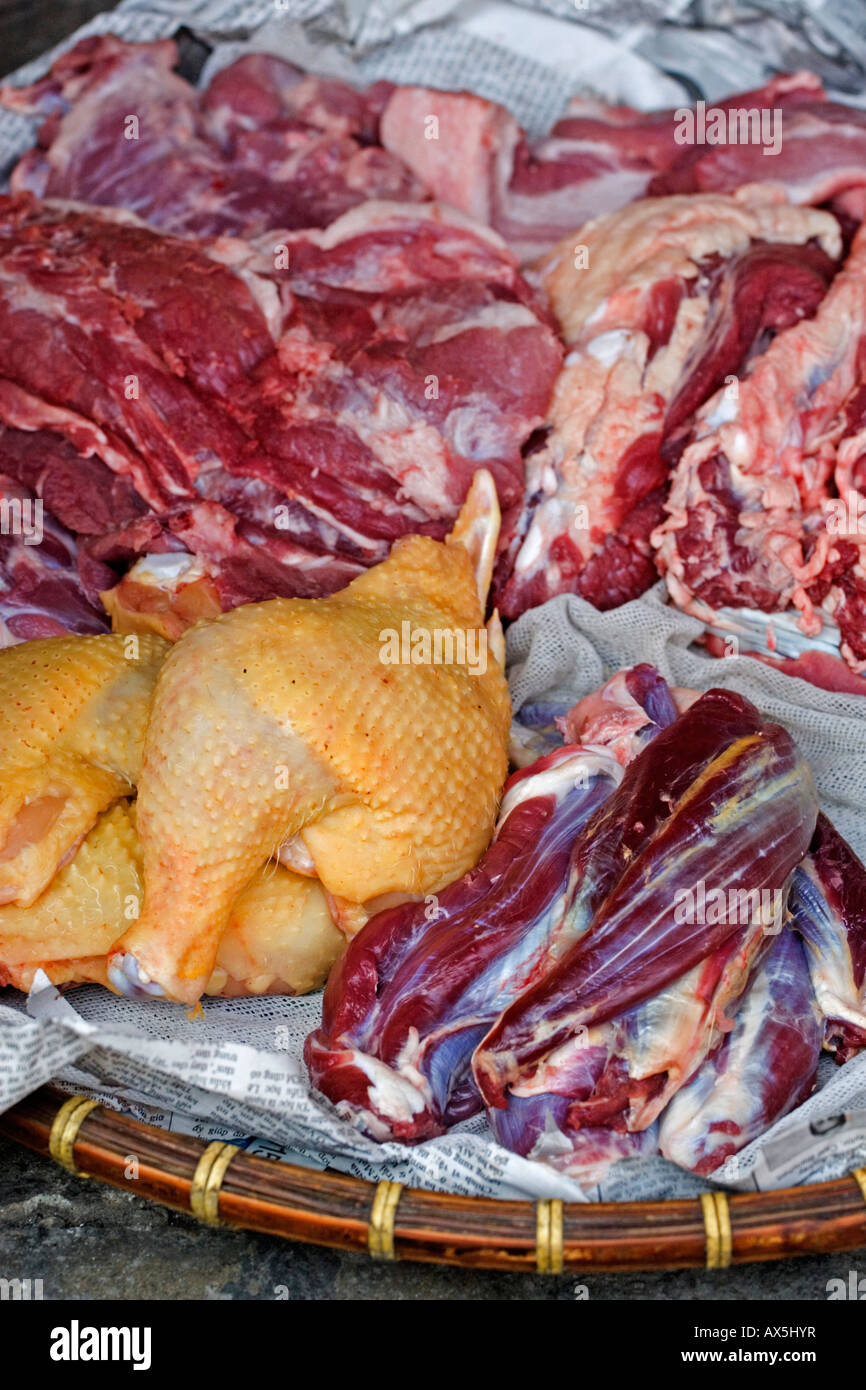 Different kind of meat, Vietnam Stock Photo