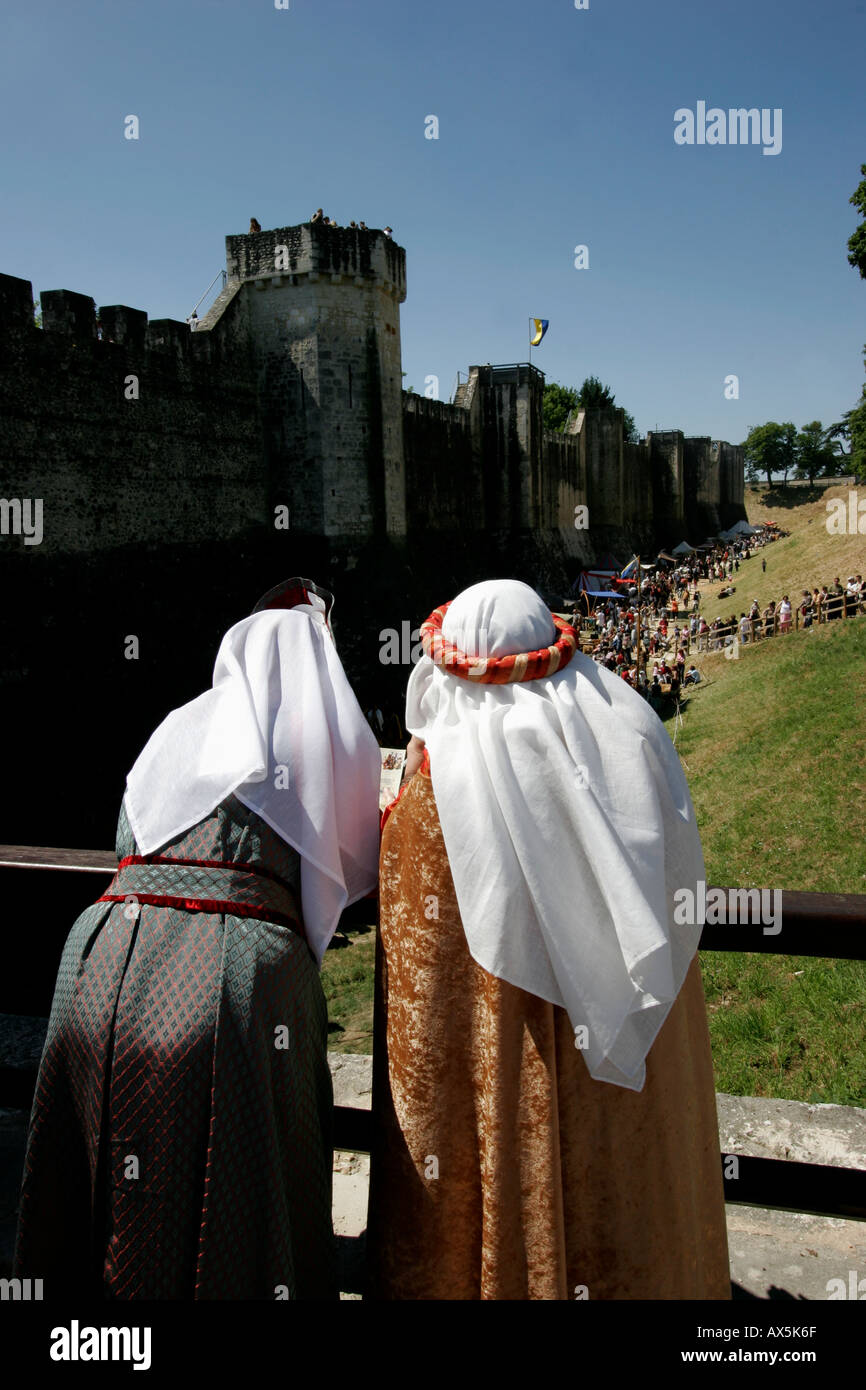 People in ancient costume during Medieval Festival Provins Stock Photo ...