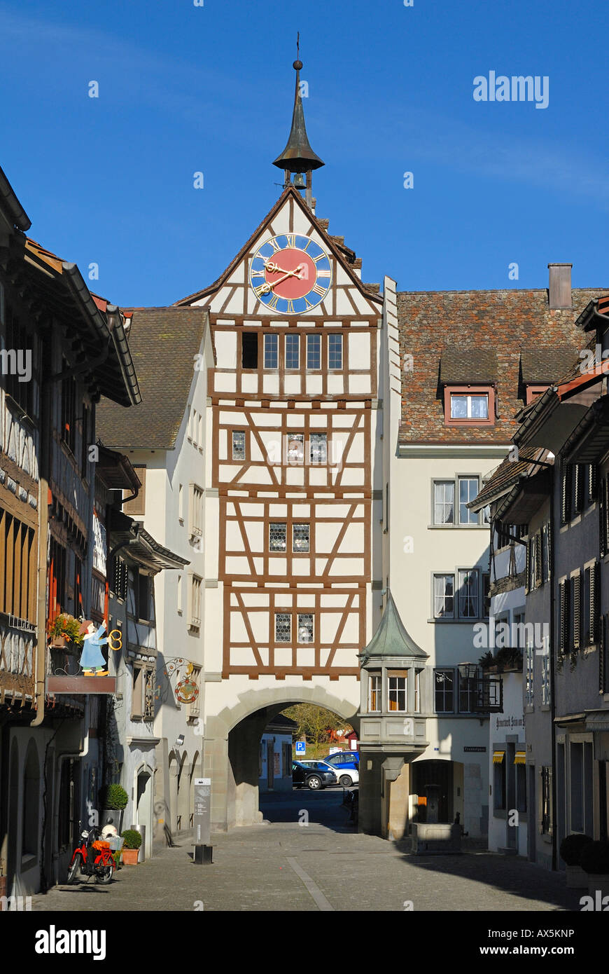 Gate, Stein am Rhein, Schaffhausen Canton, Switzerland, Europe Stock Photo