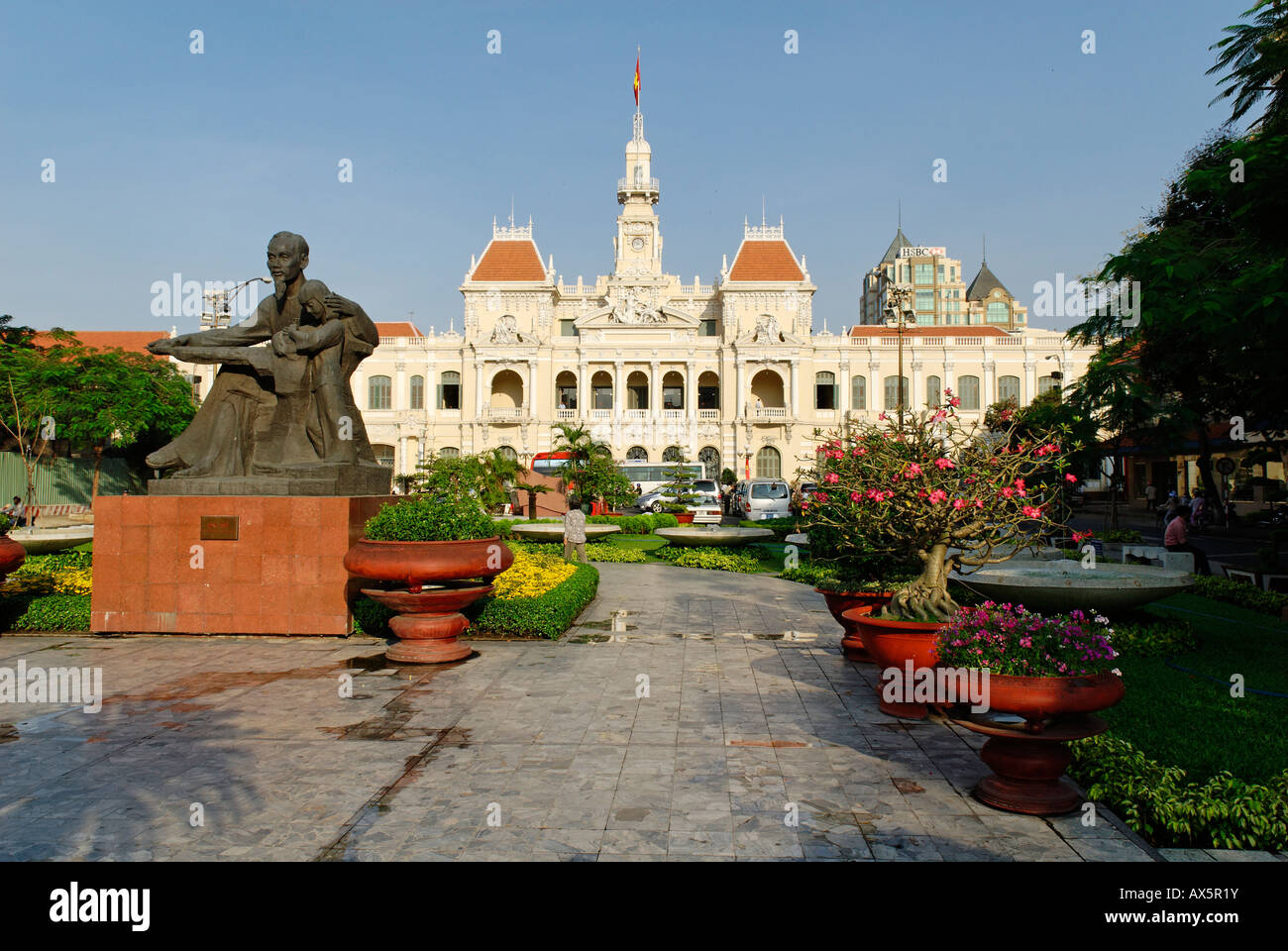 Historic city hall of Saigon, Ho Chi Minh City, Vietnam Stock Photo