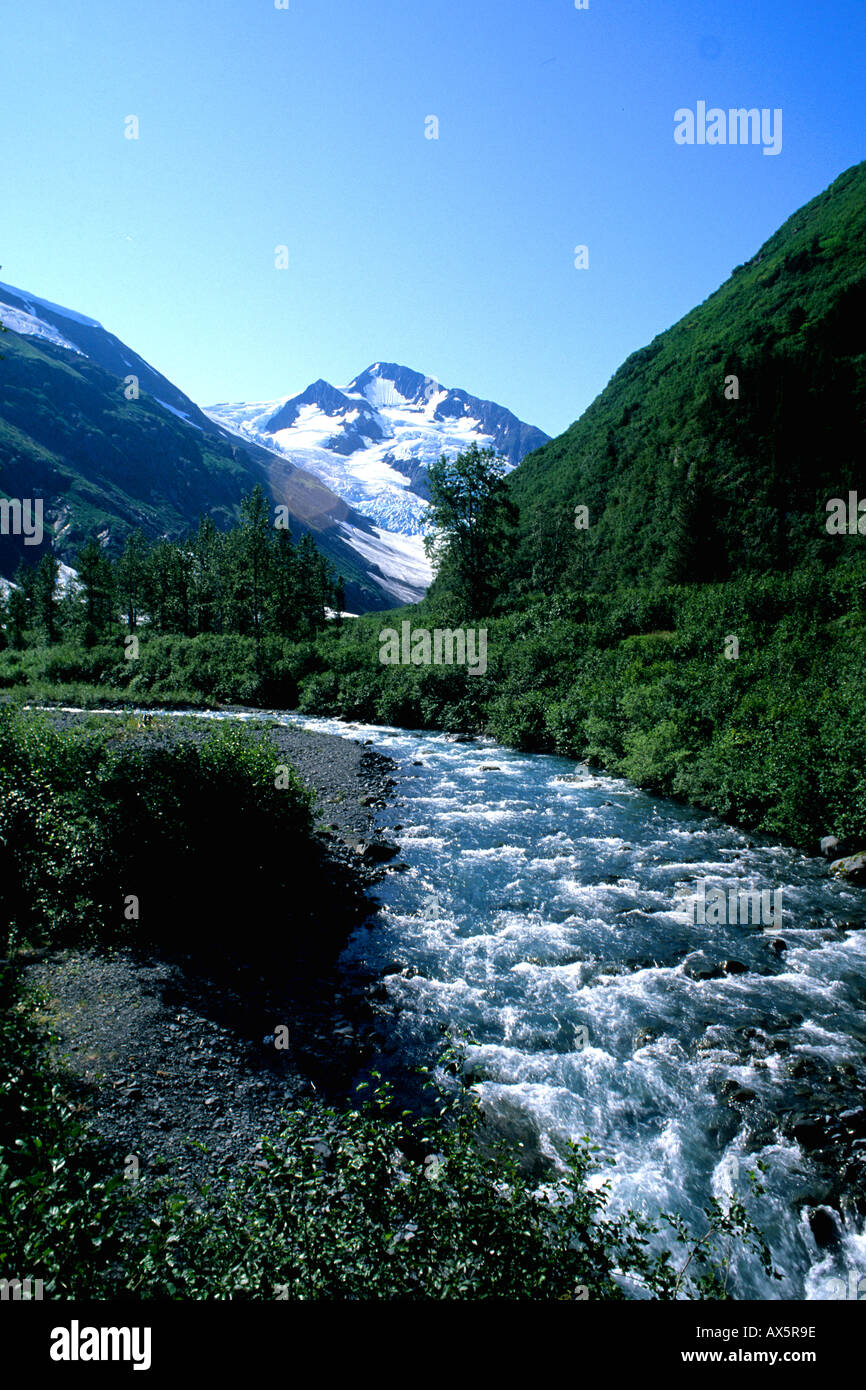River in Portage Area of South Alaska USA Stock Photo - Alamy