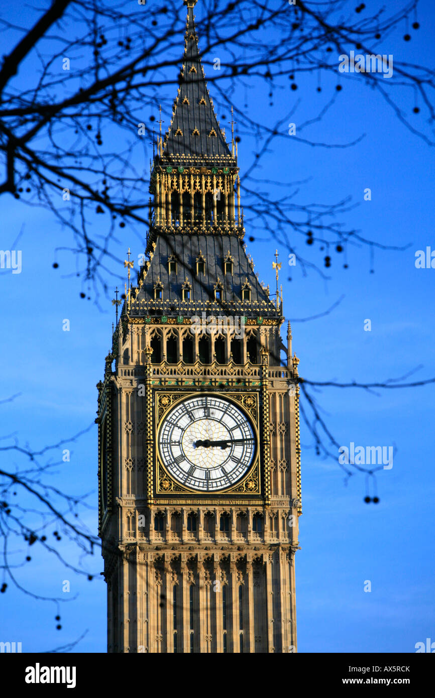 Big Ben in wintertime, London, England, UK, Europe Stock Photo