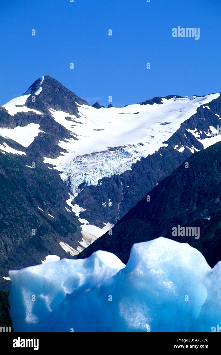 Wonderful Blue Icebergs and Glaciers at Portage Glacier Alaska USA Stock Photo