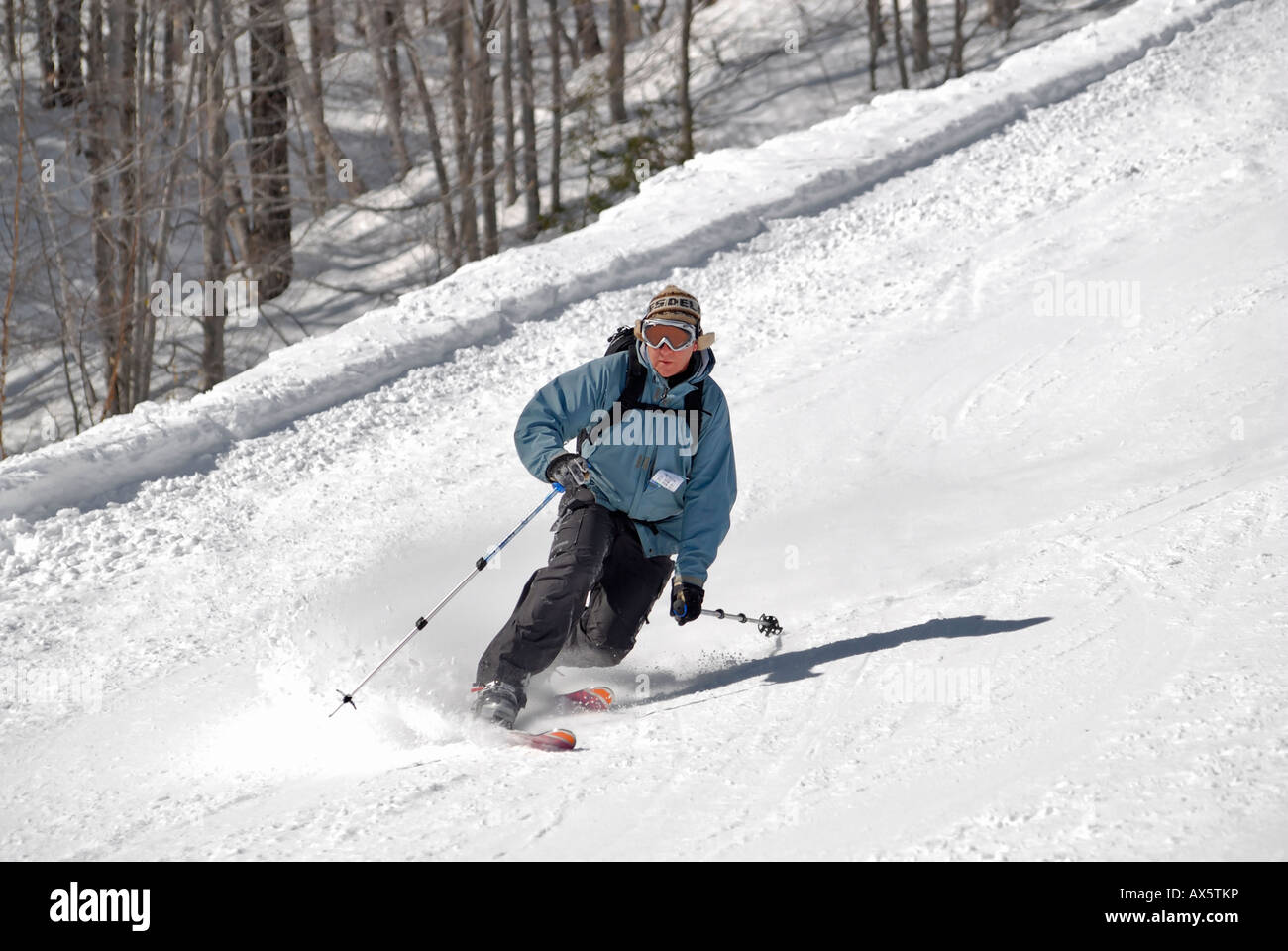 Telemark skier, Le Massif Ski Resort, region of Charlevoix, Canada