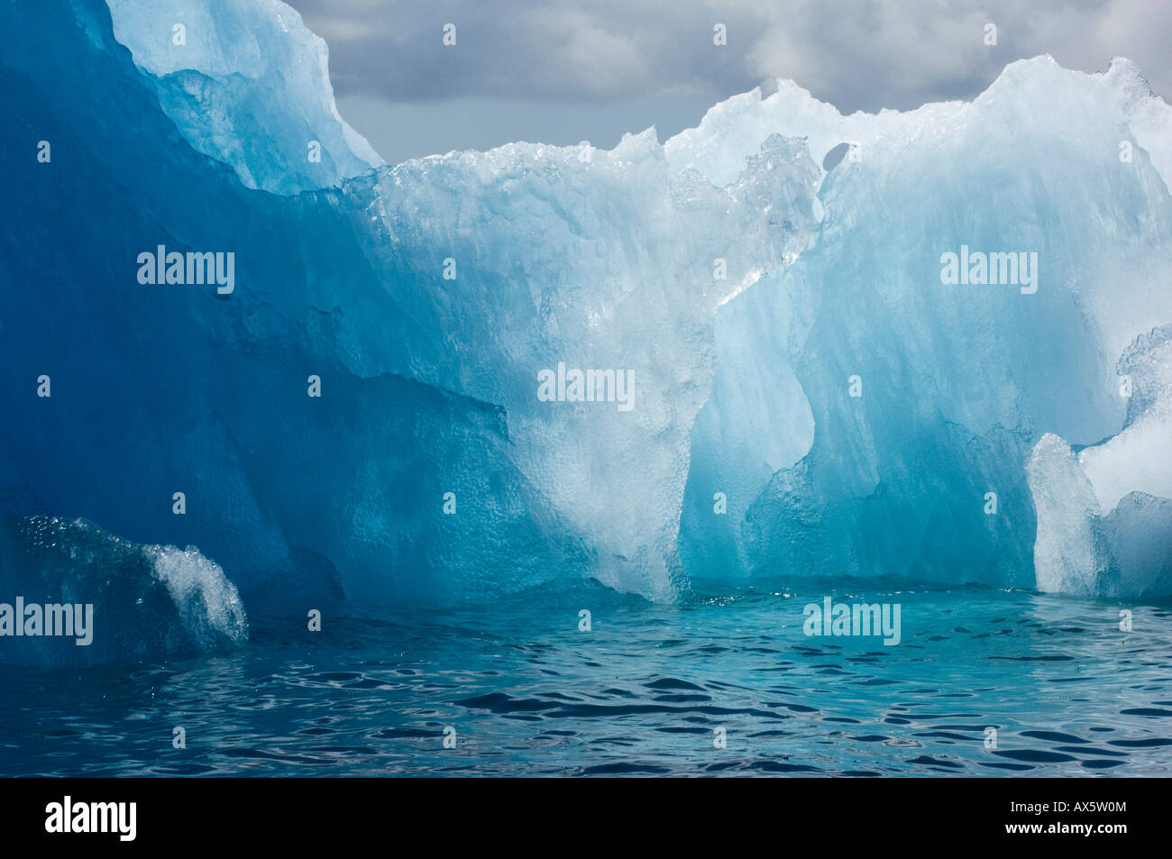 Iceberg detail, Igaliko near Narsaq, Greenland Stock Photo