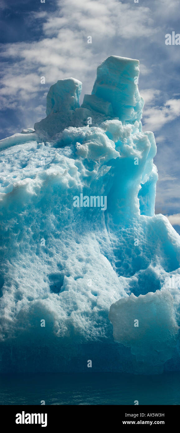 Iceberg detail, Igaliko near Narsaq, Southern Greenland, North Atlantic Stock Photo
