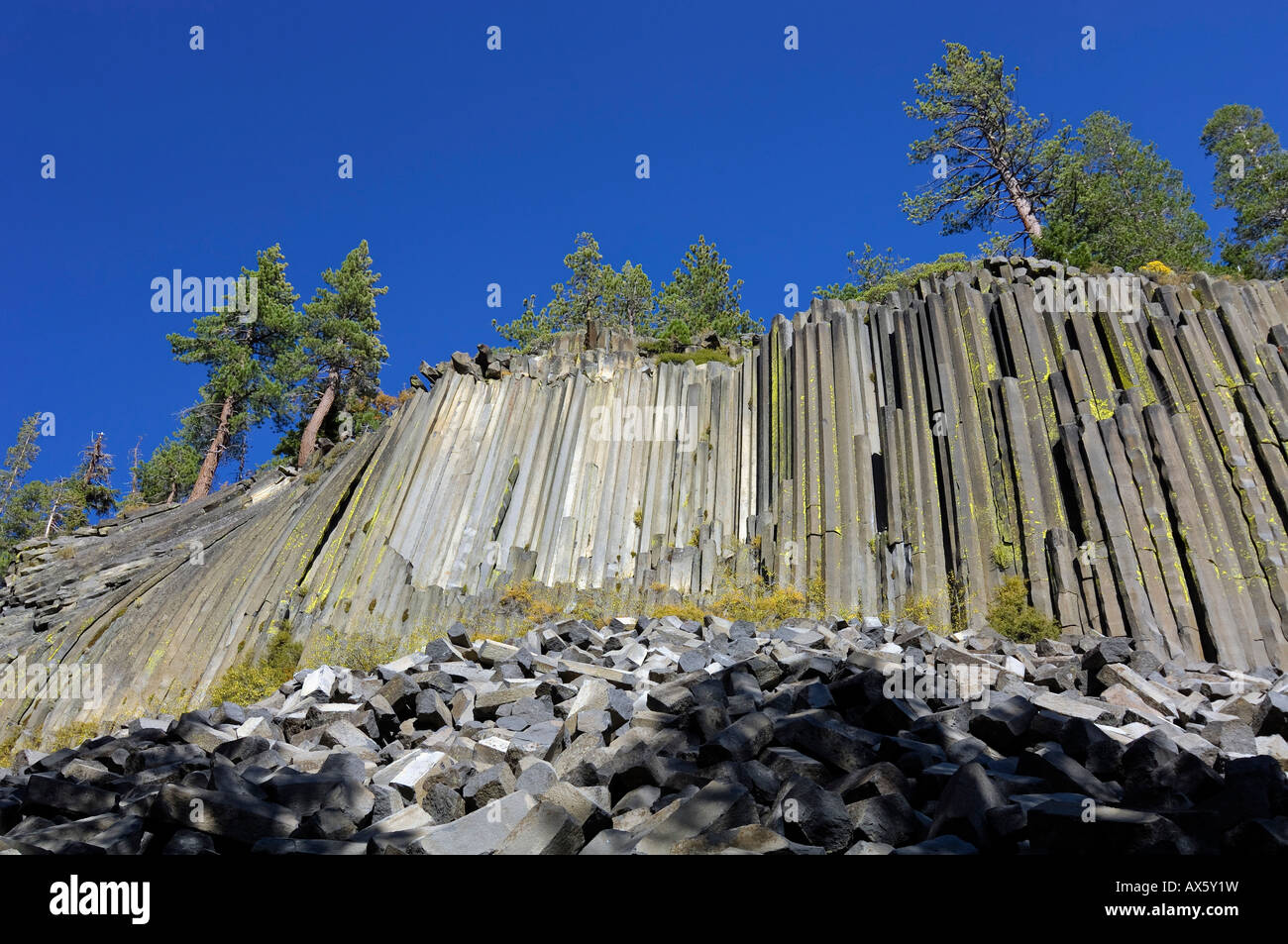 Basalt columns at Mammoth Lake, Devil's Postpile National Monument