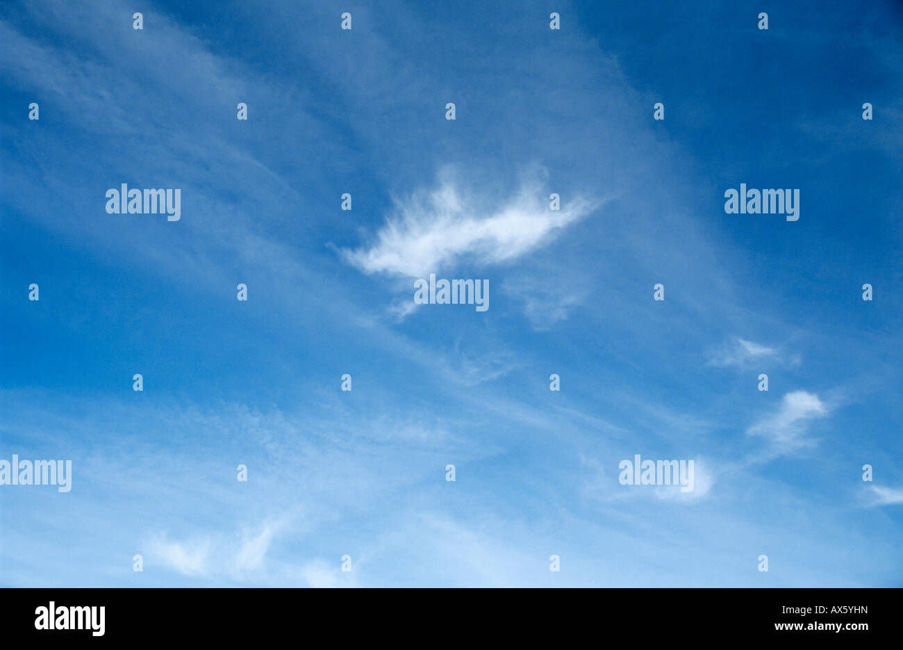 Cirrus clouds in the sky Stock Photo