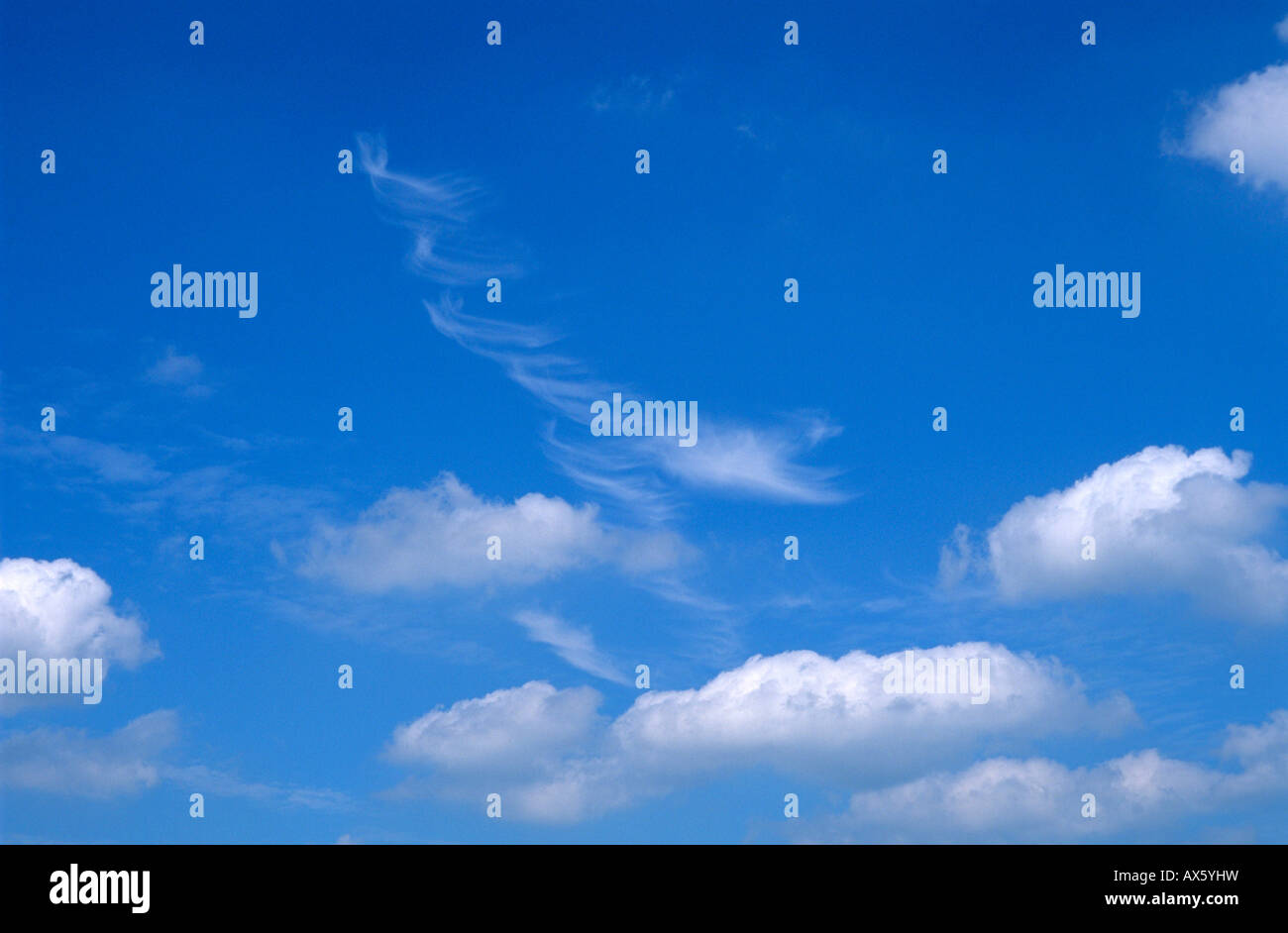 Clouds in a blue sky Stock Photo