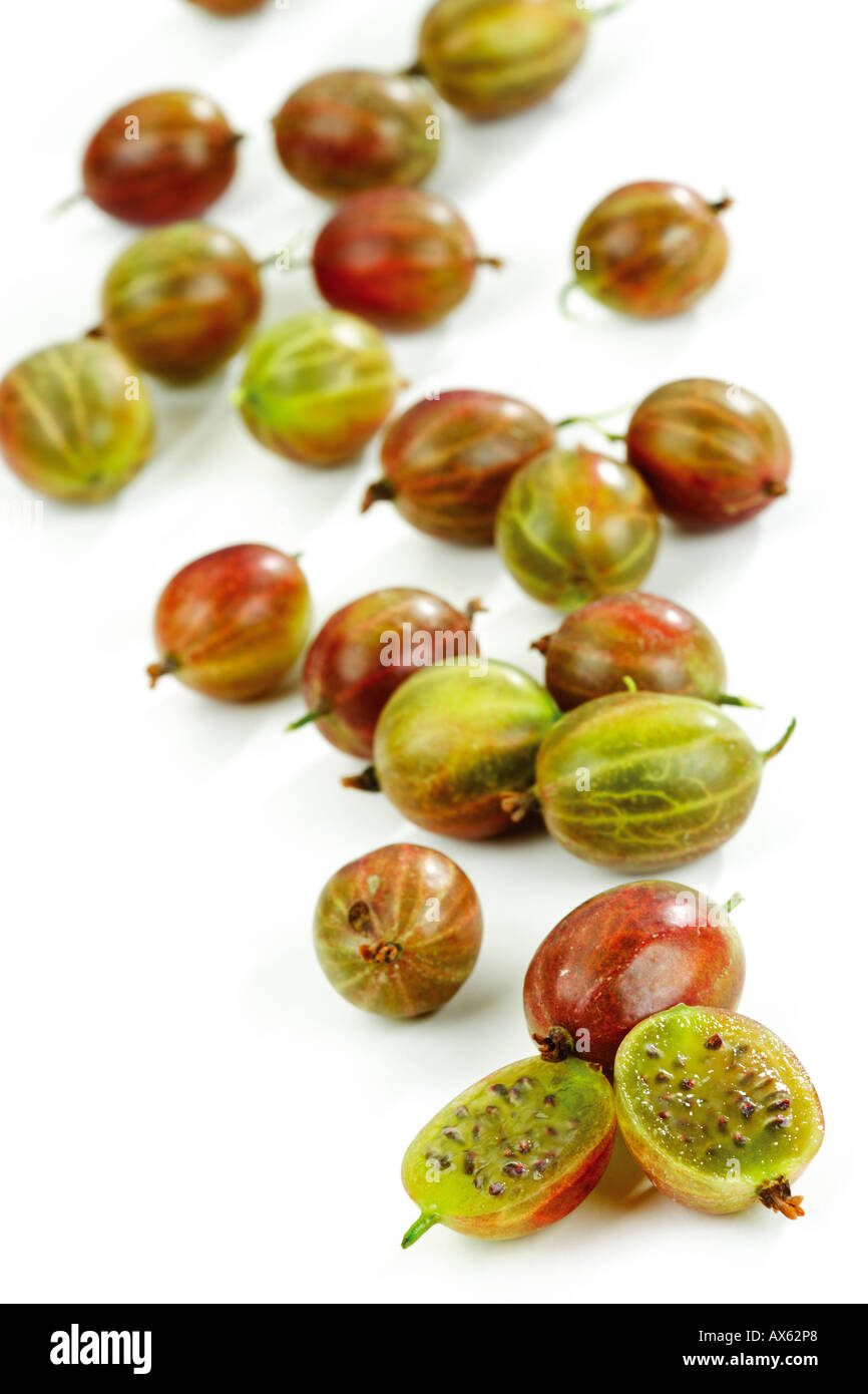 Red gooseberries Stock Photo