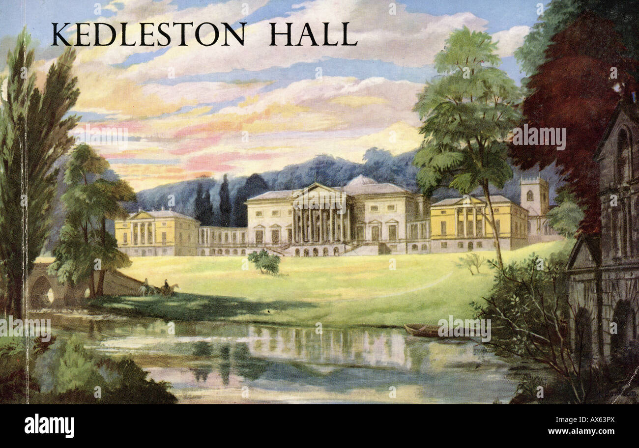 Kedleston Hall Derbyshire Guidebook 1960s FOR EDITORIAL USE ONLY Stock Photo