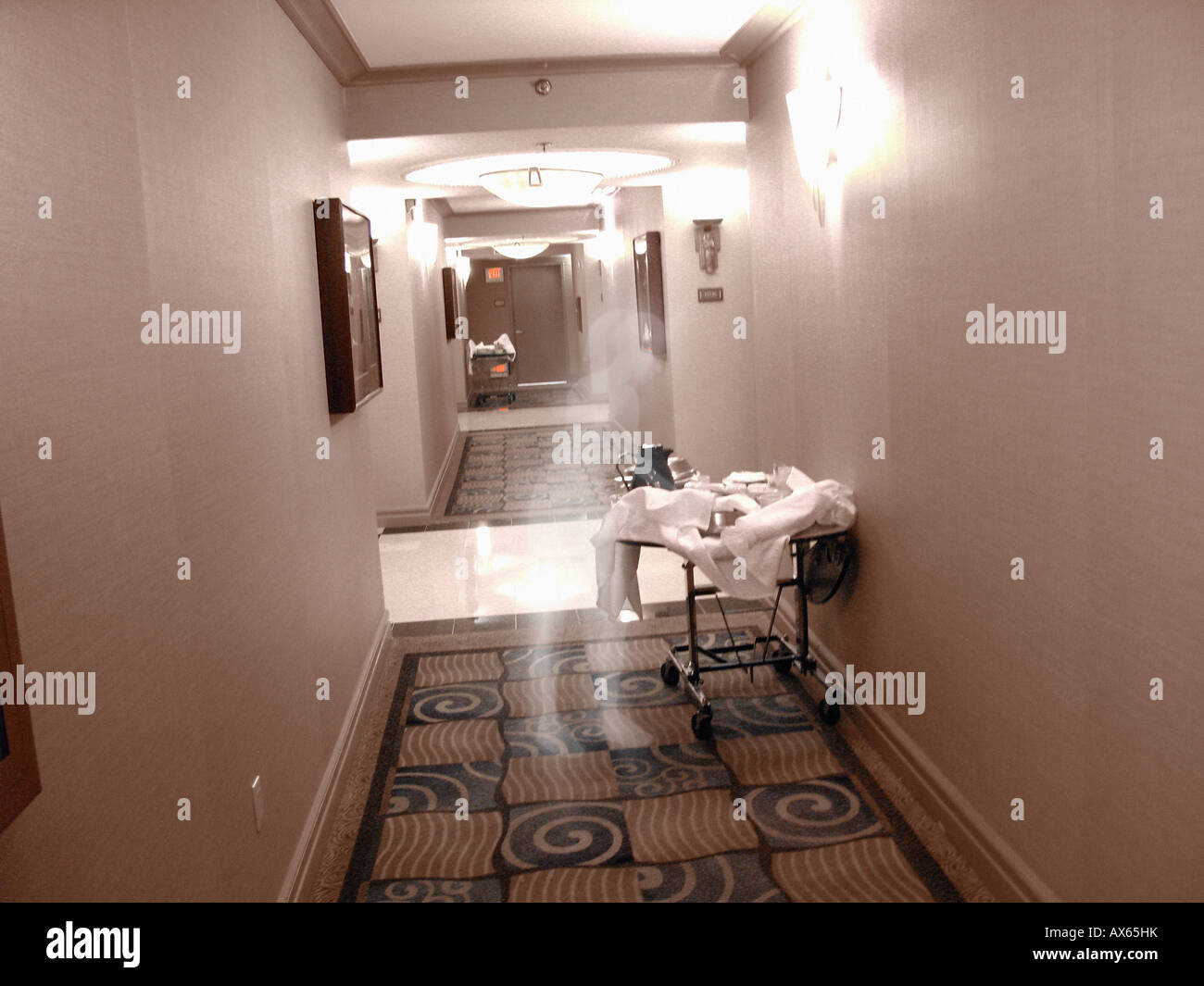 'Ghost' of hotel housekeeper Stock Photo