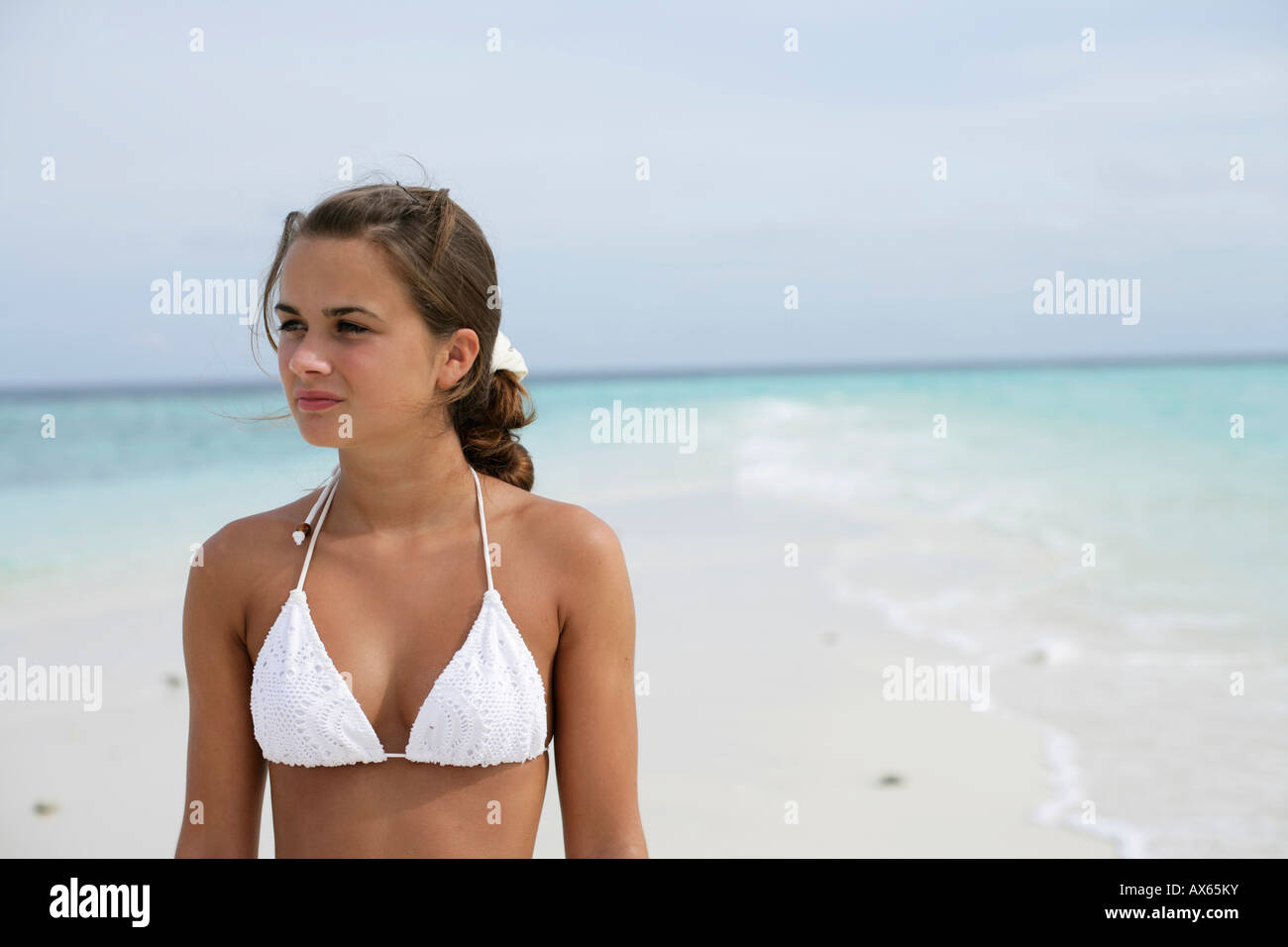 Teenage Girl Wearing White Bikini High Resolution Stock Photography and  Images - Alamy