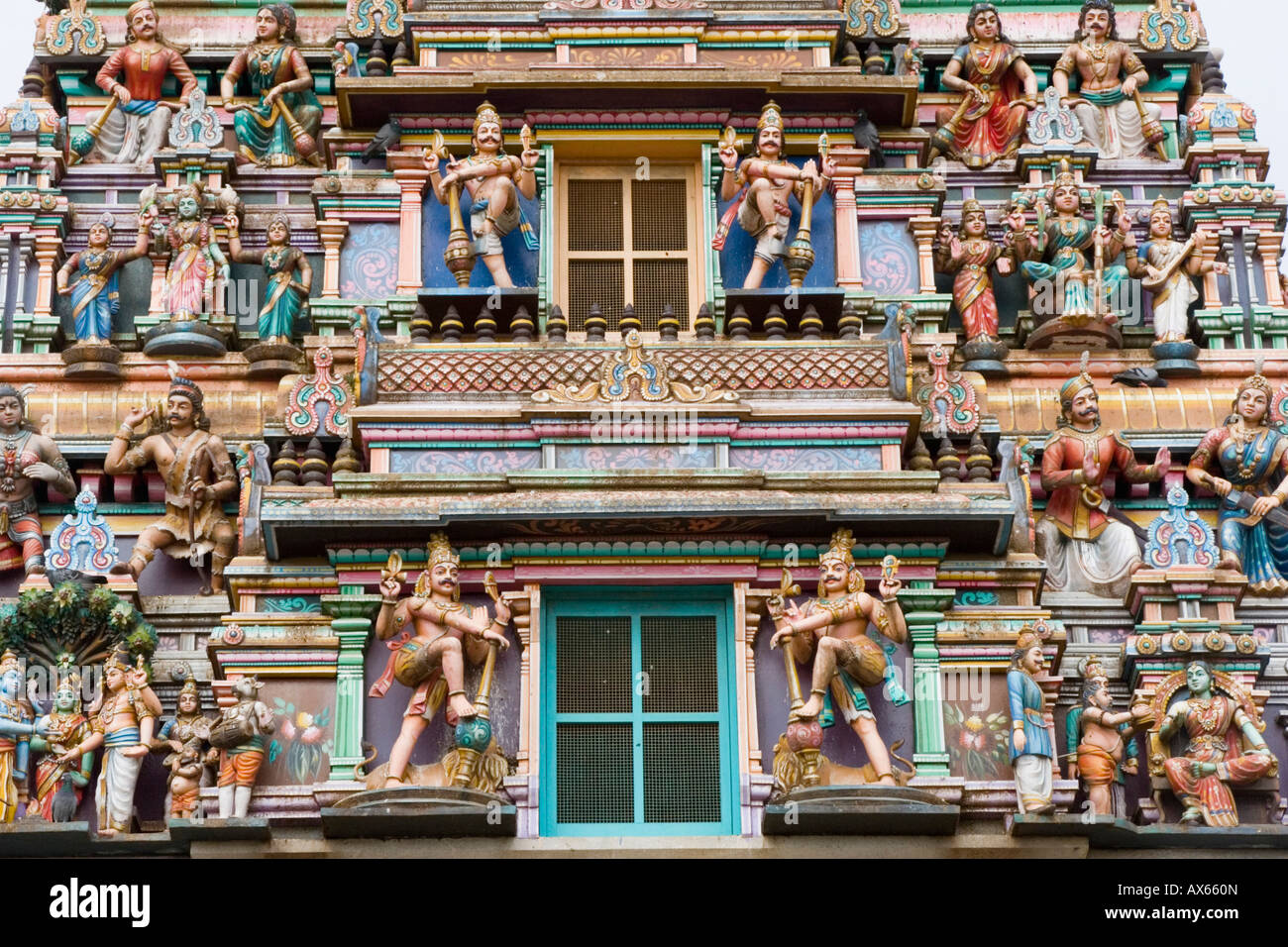 The Sri Meenakshi Sundareshwar Temple in Banaglore India Stock Photo