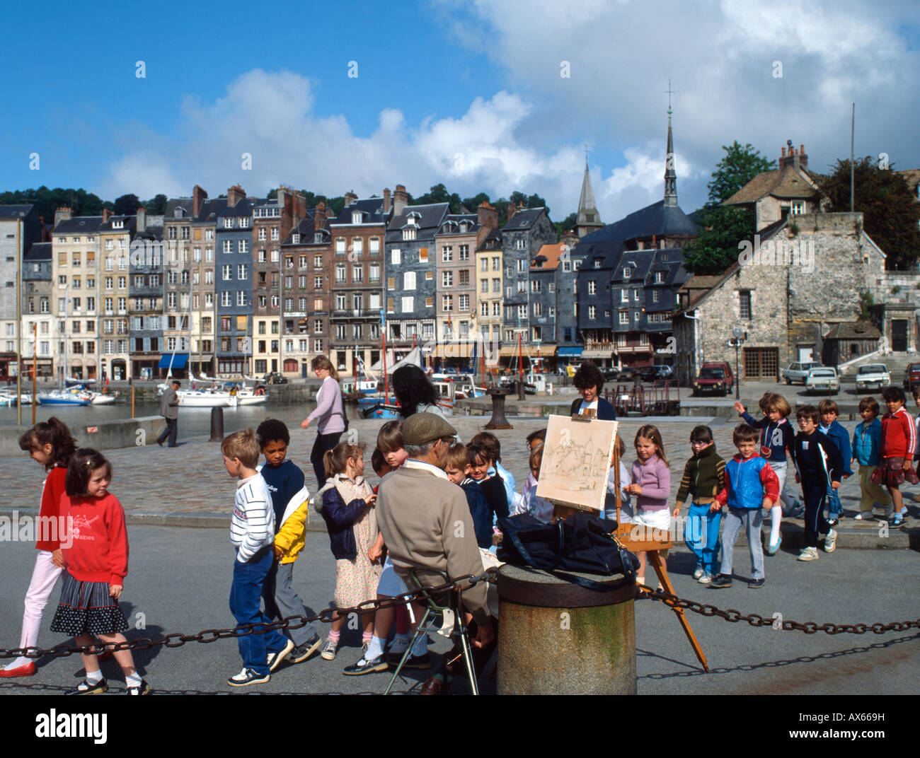 Artist, Honfleur, France Stock Photo Alamy
