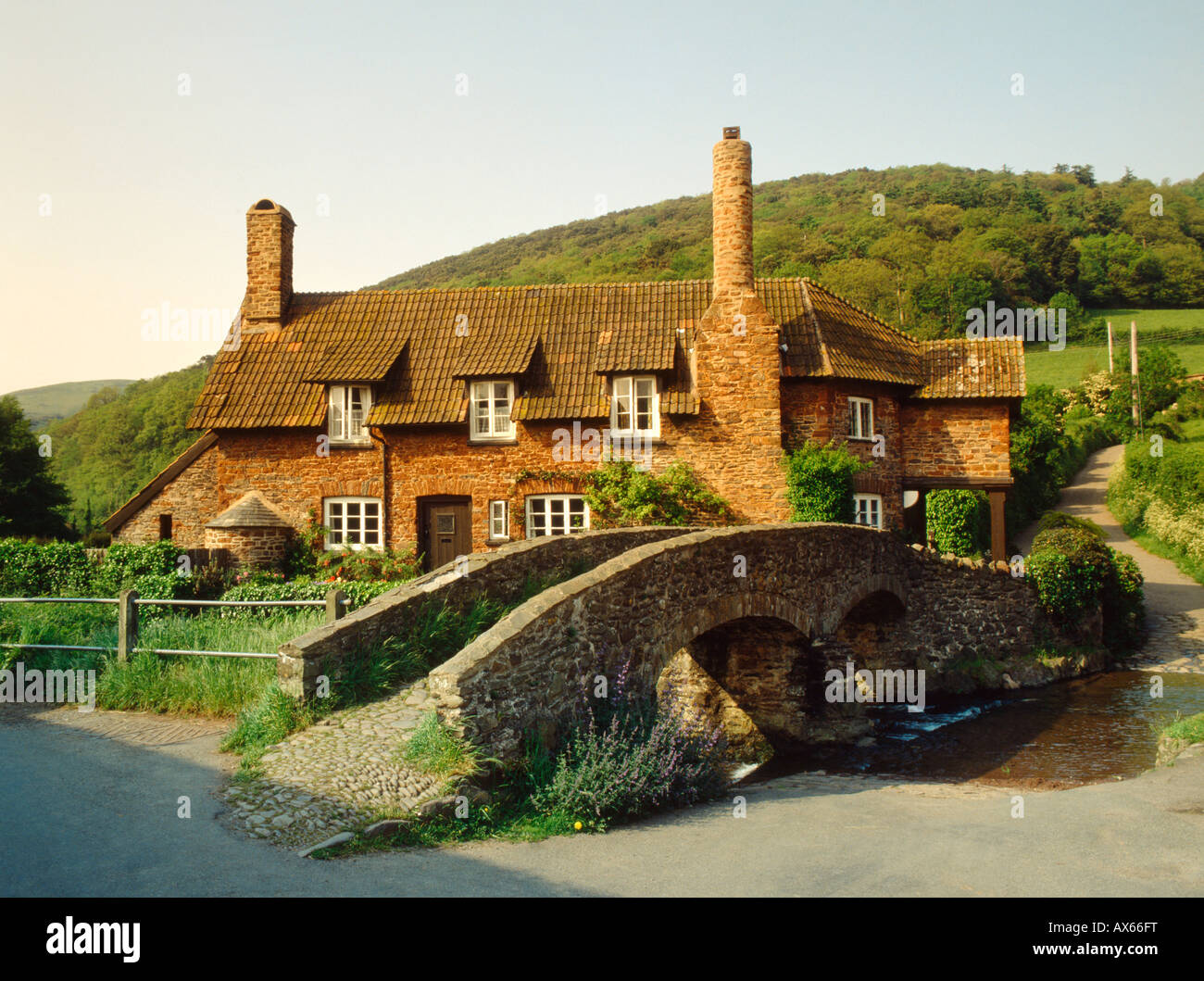 Packhorse bridge, Allerford, Devon, UK Stock Photo Alamy