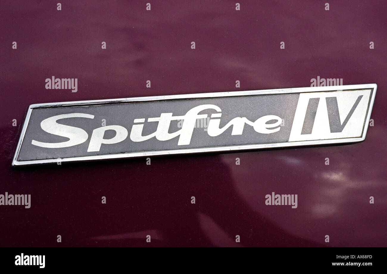 Spitfire IV car badge Stock Photo