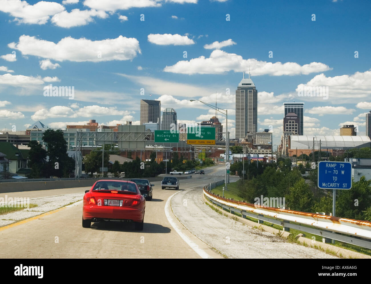 Highway Off Ramp Indianapolis Indiana Stock Photo Alamy