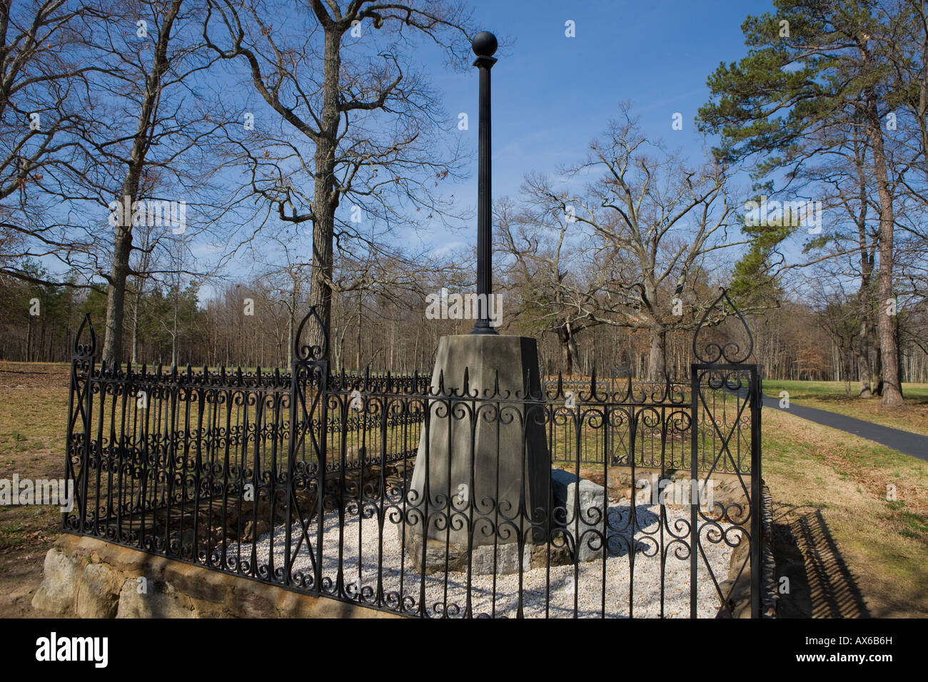 Washington Light Infantry Monument Cowpens National Battlefield Park Cowpens South Carolina Stock Photo