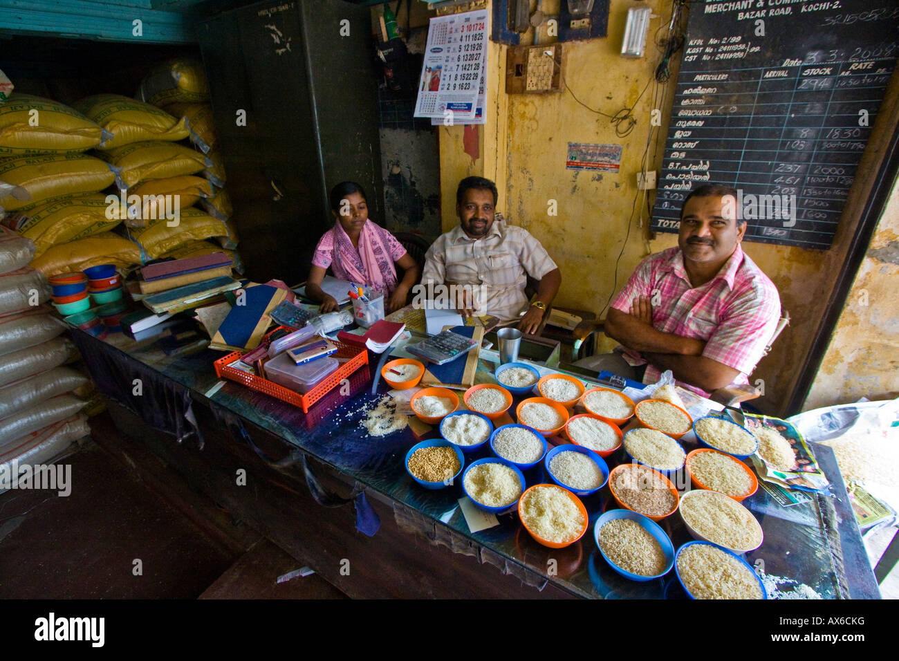 Merchant Shop in Mattancherry in Cochin India Stock Photo