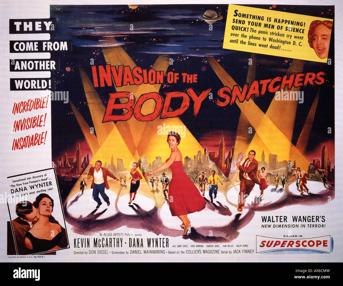 INVASION OF THE BODY SNATCHERS poster for 1978 UA film with Donald Sutherland, Leonard Nimroy INVASION OF THE BODY SNATCHERS poster for 1978 UA film with Donald Sutherland, Leonard Nimroy