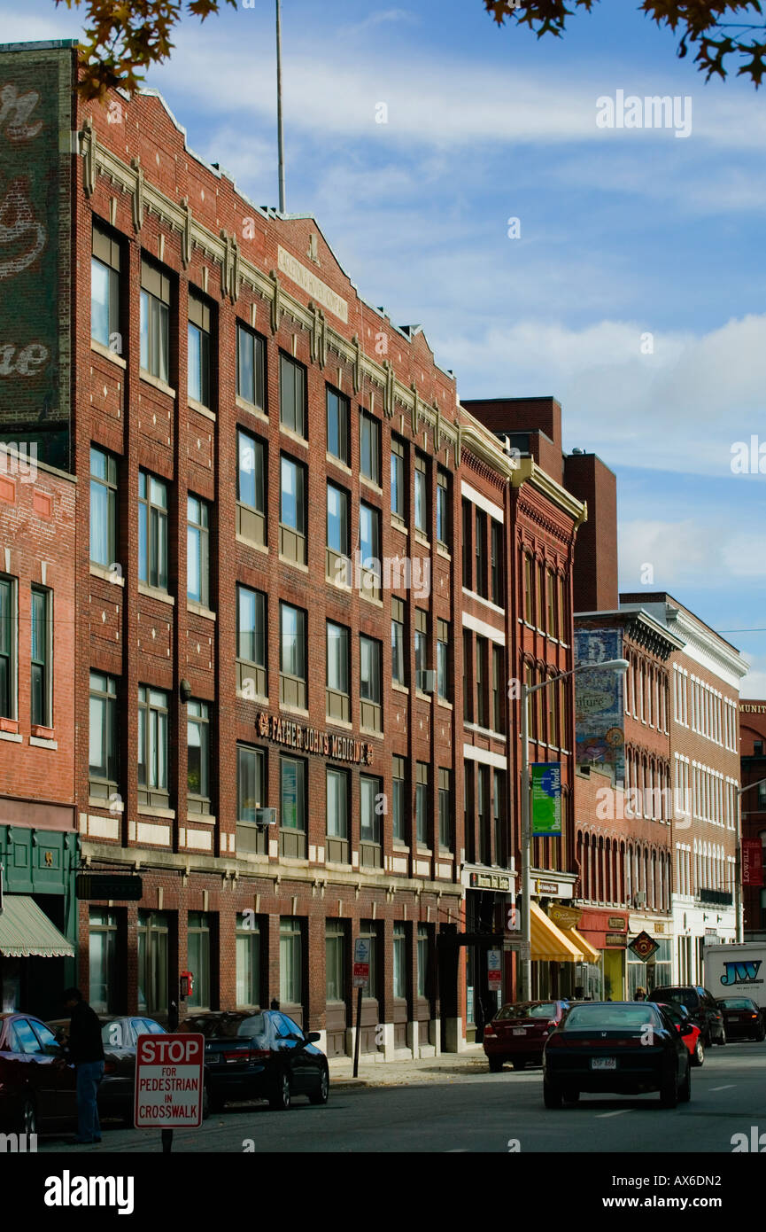 Market Street historic district Lowell Massachusetts 2006 Stock Photo