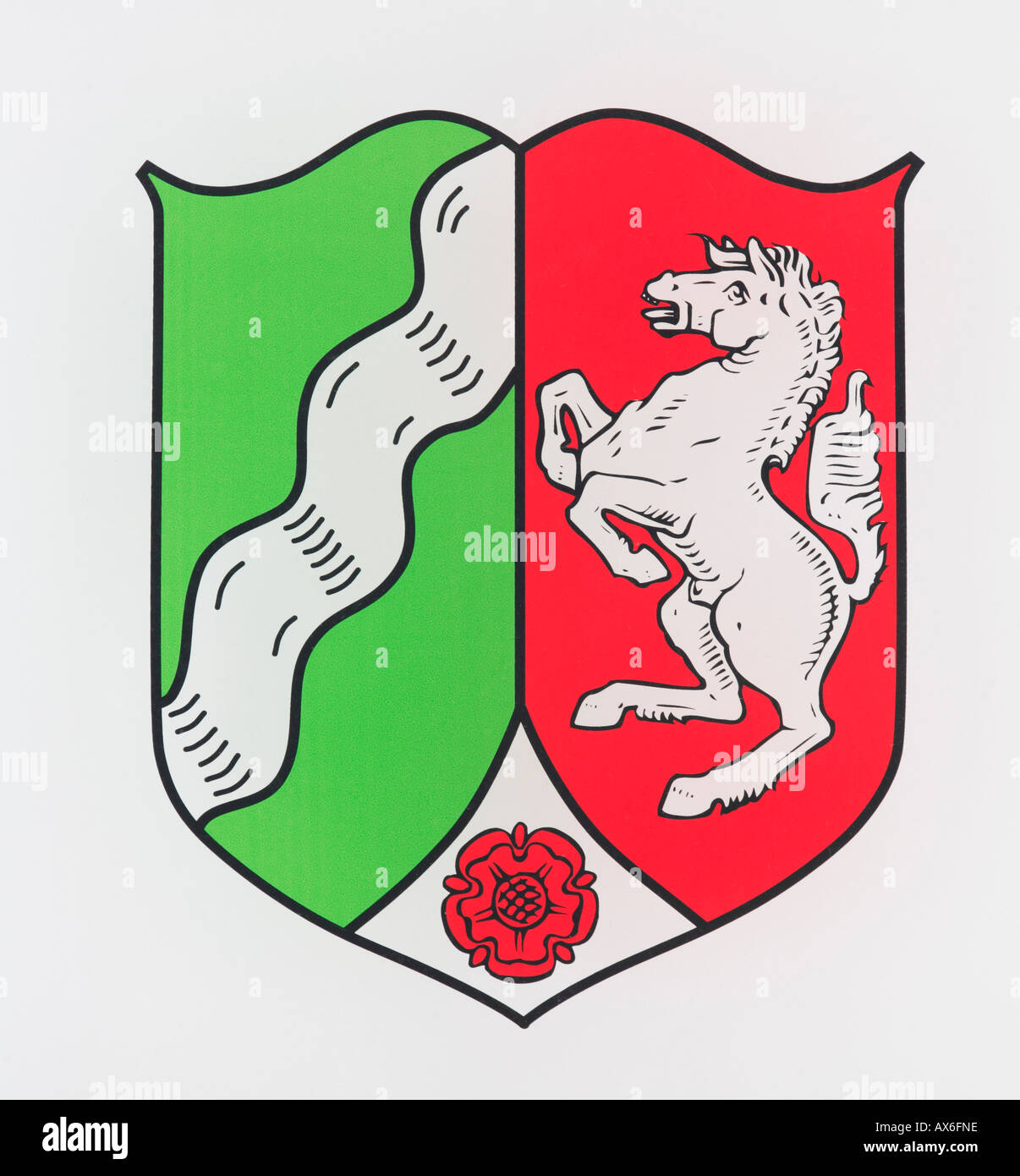 land coat of arms northrhine westphalia, germany, europe Stock Photo