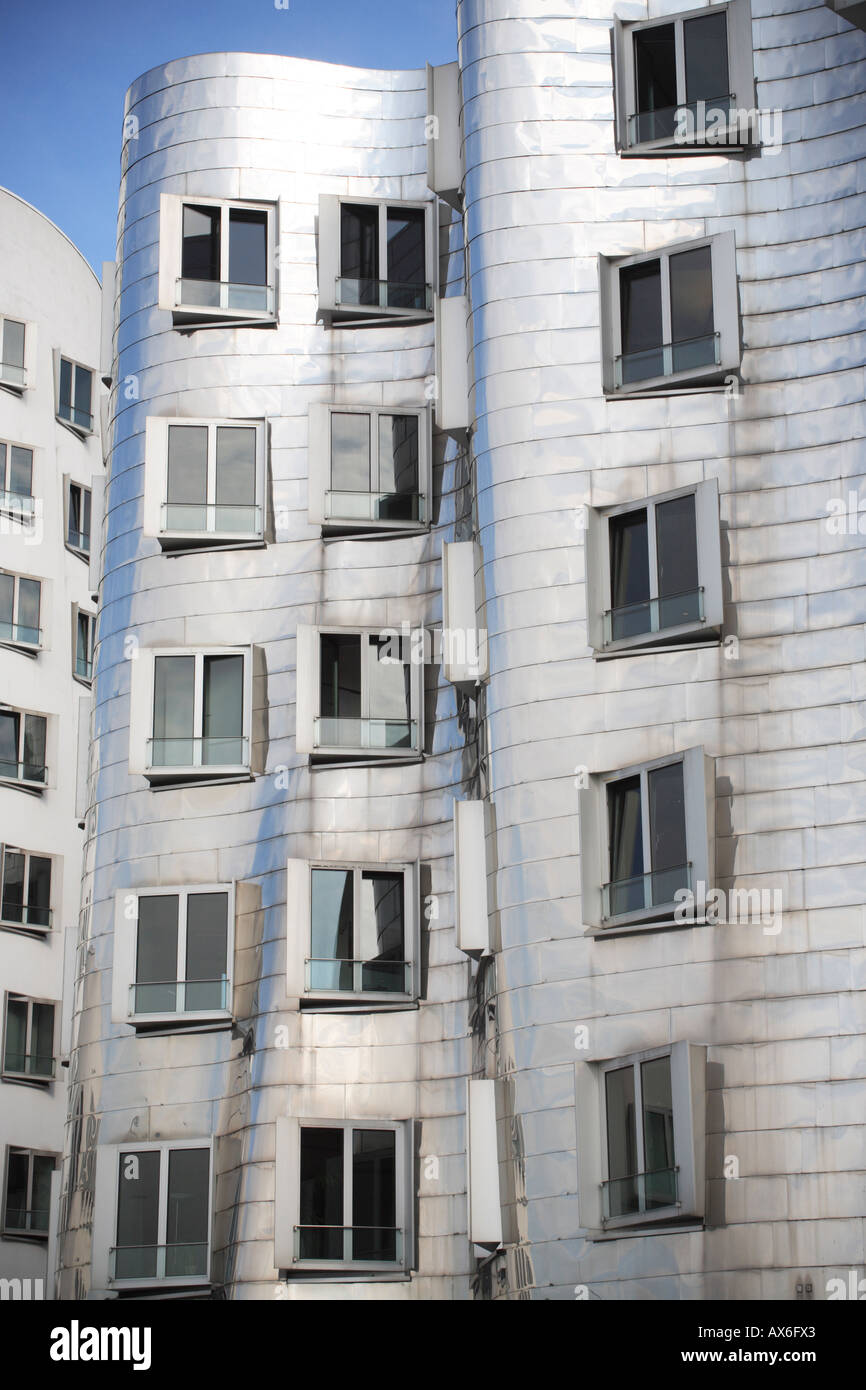 frank o. gehry buildings at zollhof in dusseldorf. northrhine ...